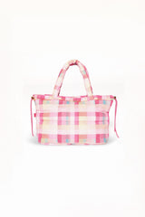 Marshmallow Midi Tote - Pink Picnic Plaid