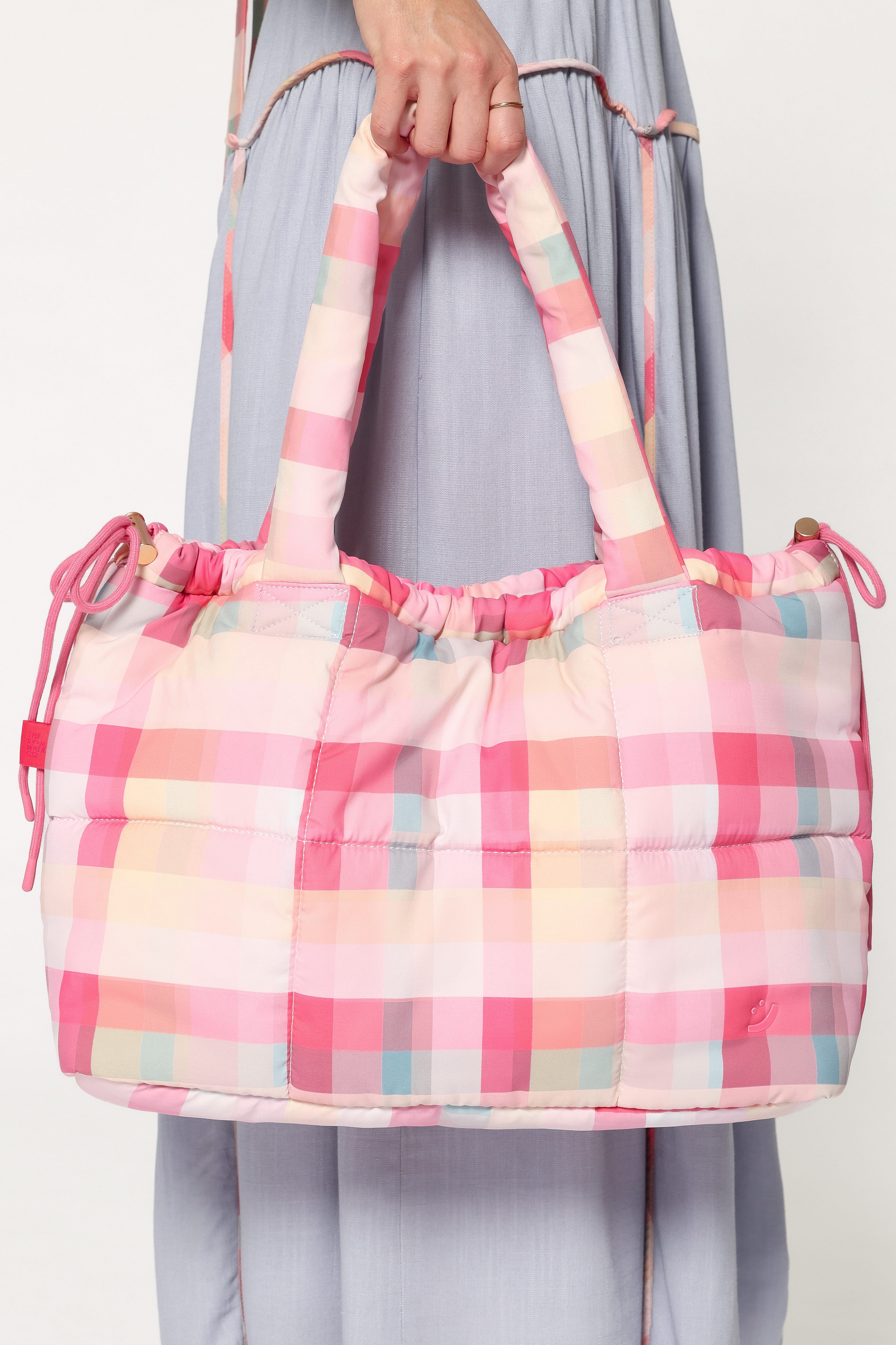 Marshmallow Midi Tote - Pink Picnic Plaid