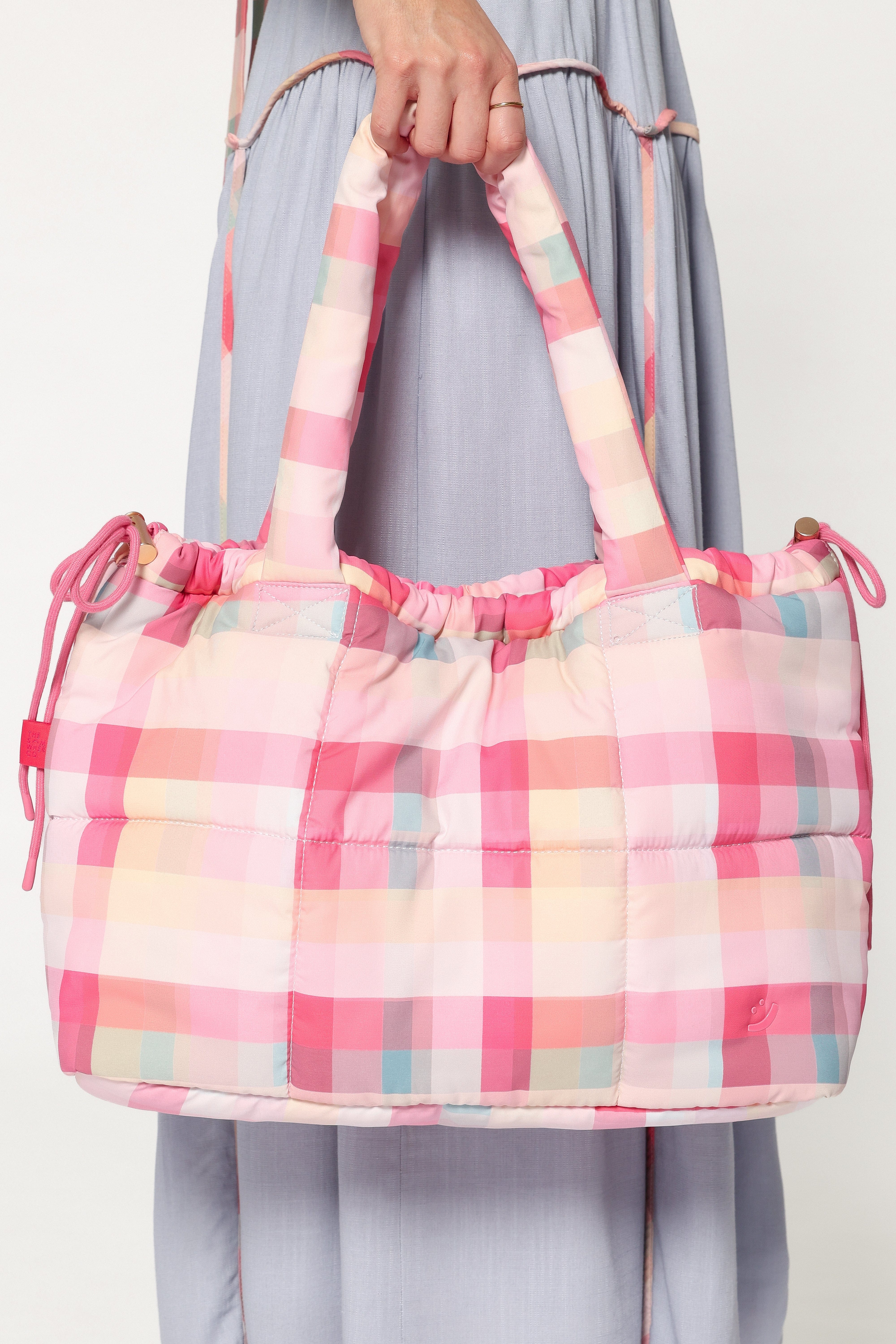 Marshmallow Midi Tote - Pink Picnic Plaid