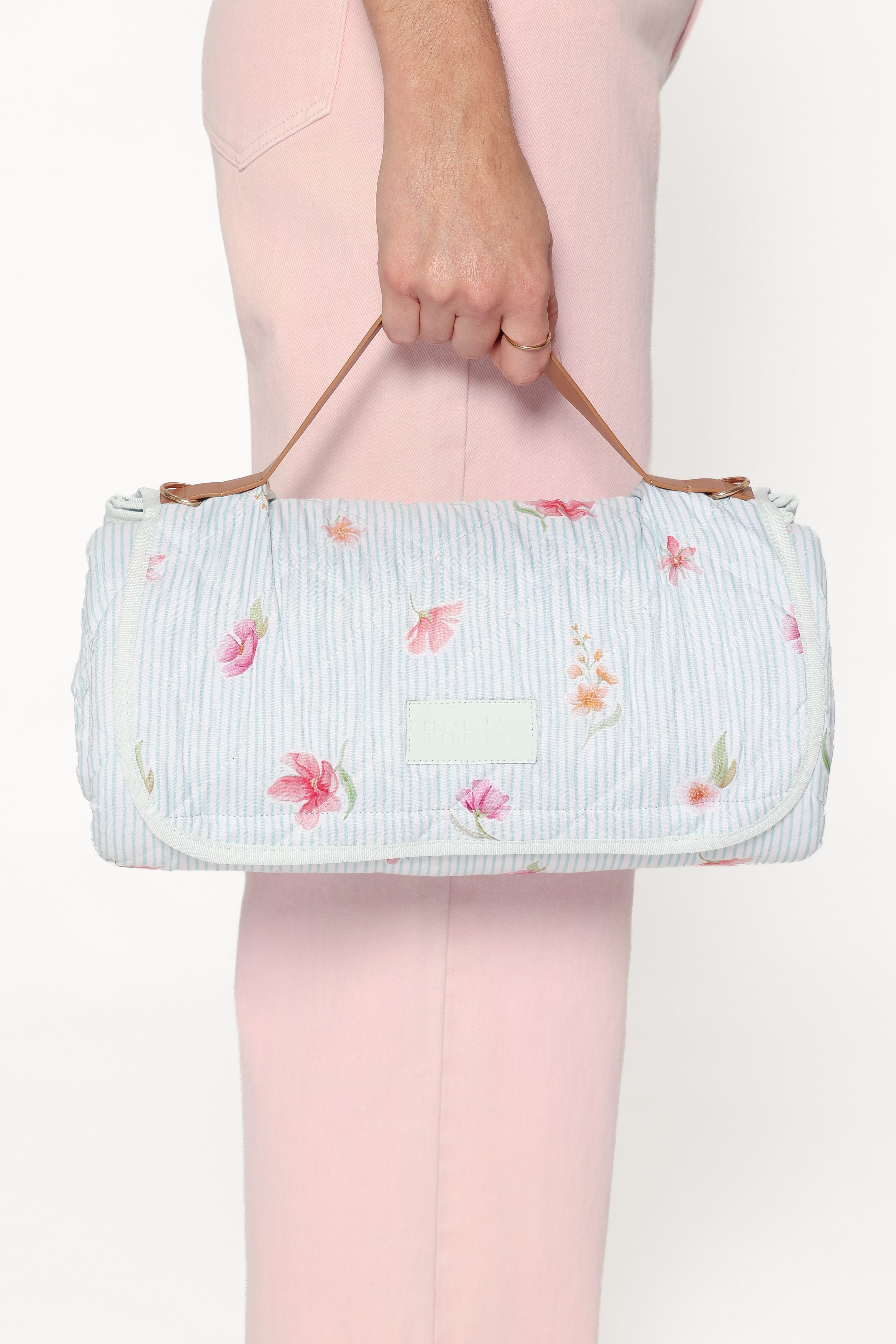 Picnic Rug - Blue Garden Stripe