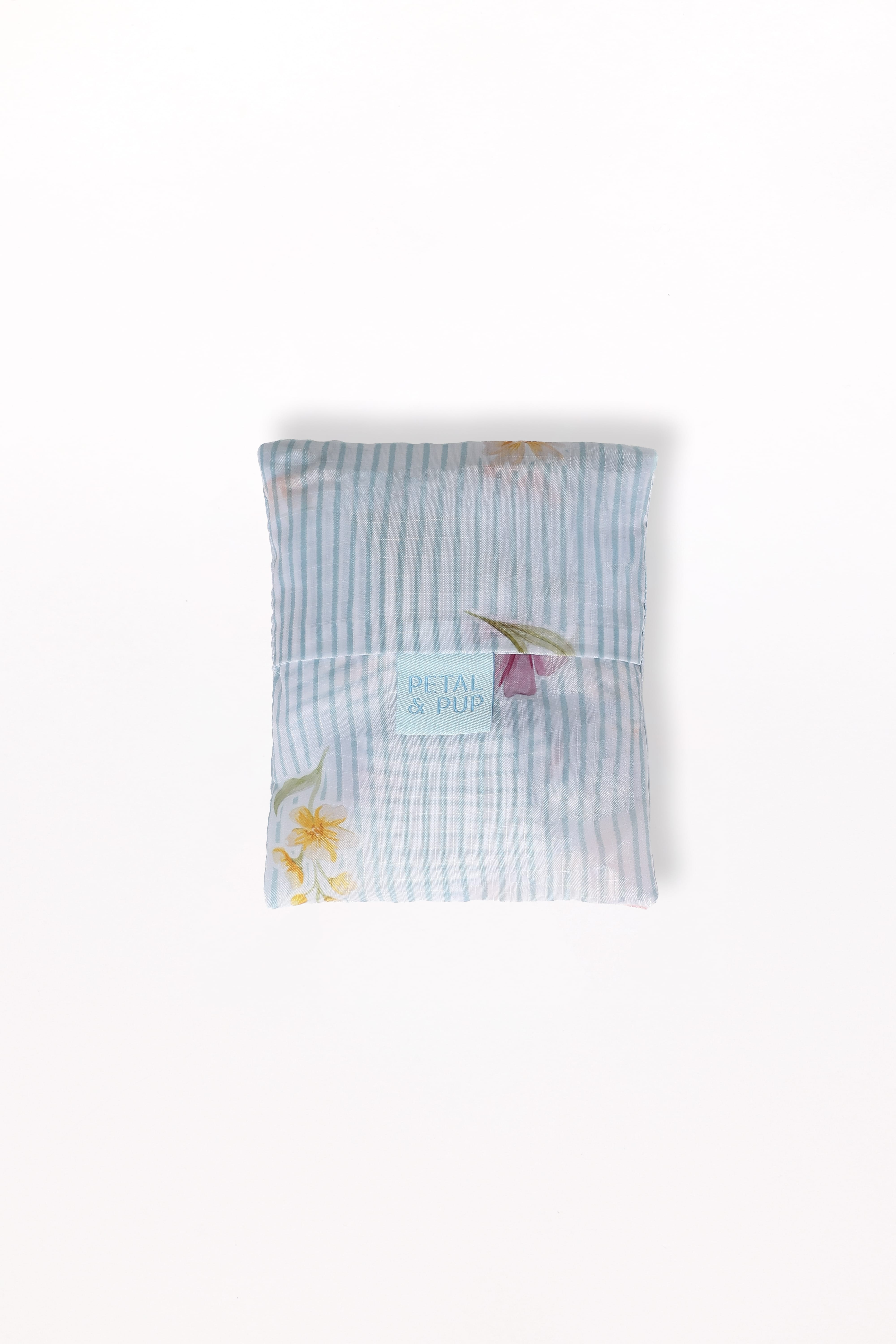 Reusable Shopping Bag - Blue Garden Stripe