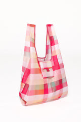 Reusable Shopping Bag - Pink Picnic Plaid