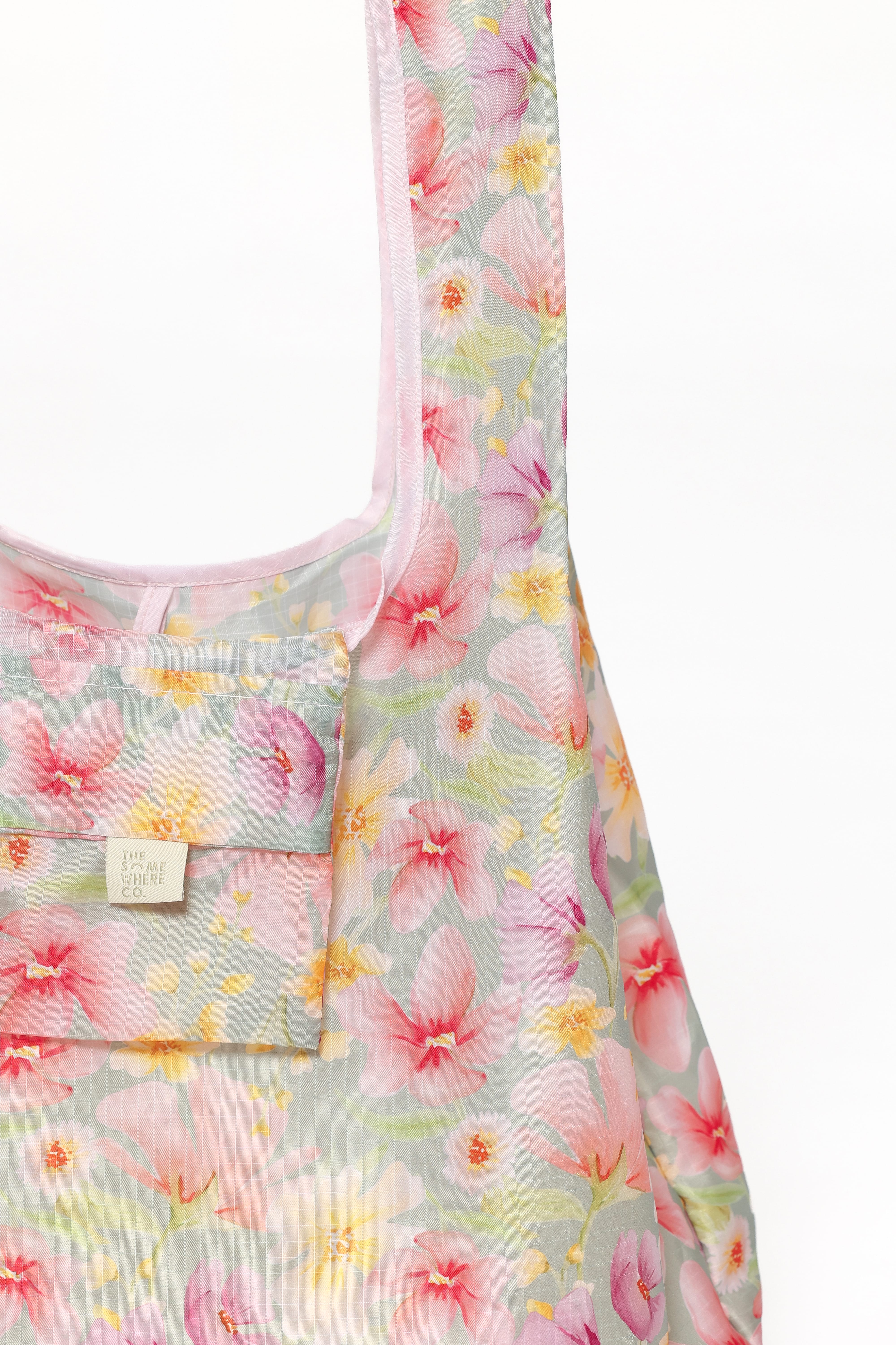 Reusable Shopping Bag - Sage Wildflowers