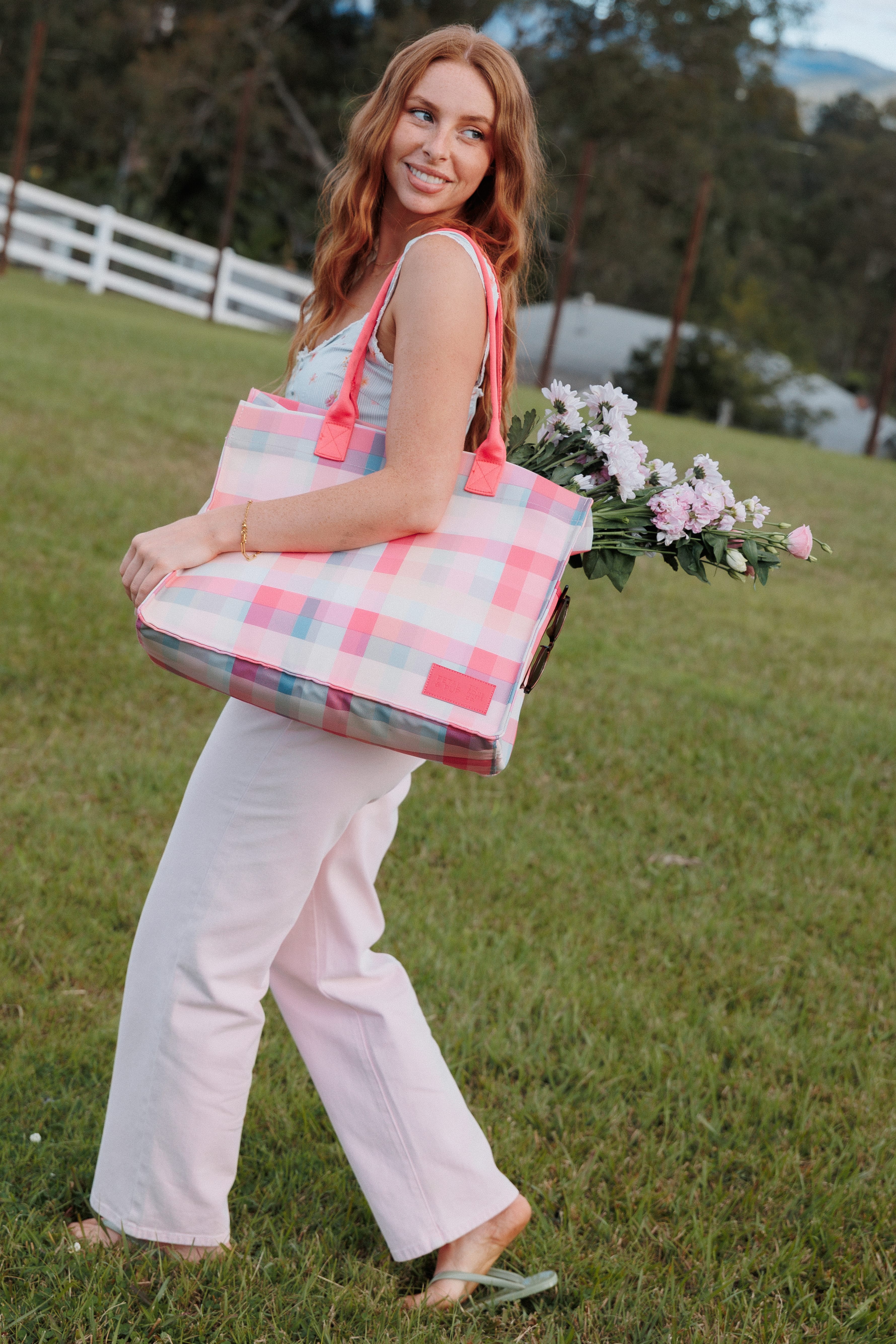 Ultimate Tote Bag - Pink Picnic Plaid