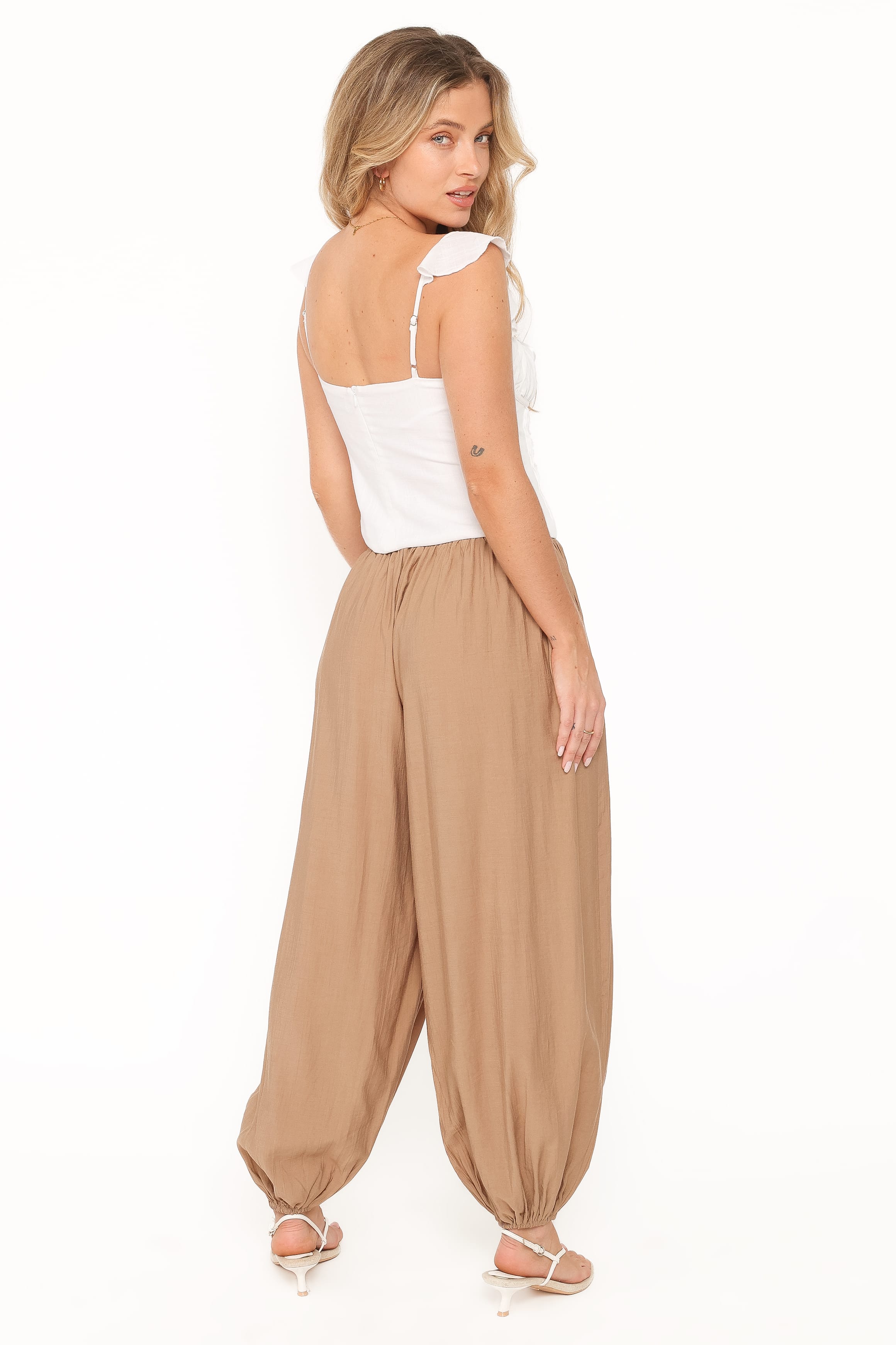 Ayvah Balloon Hem Pants - Camel