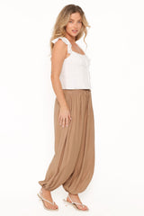 Ayvah Balloon Hem Pants - Camel