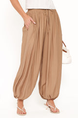 Ayvah Balloon Hem Pants - Camel