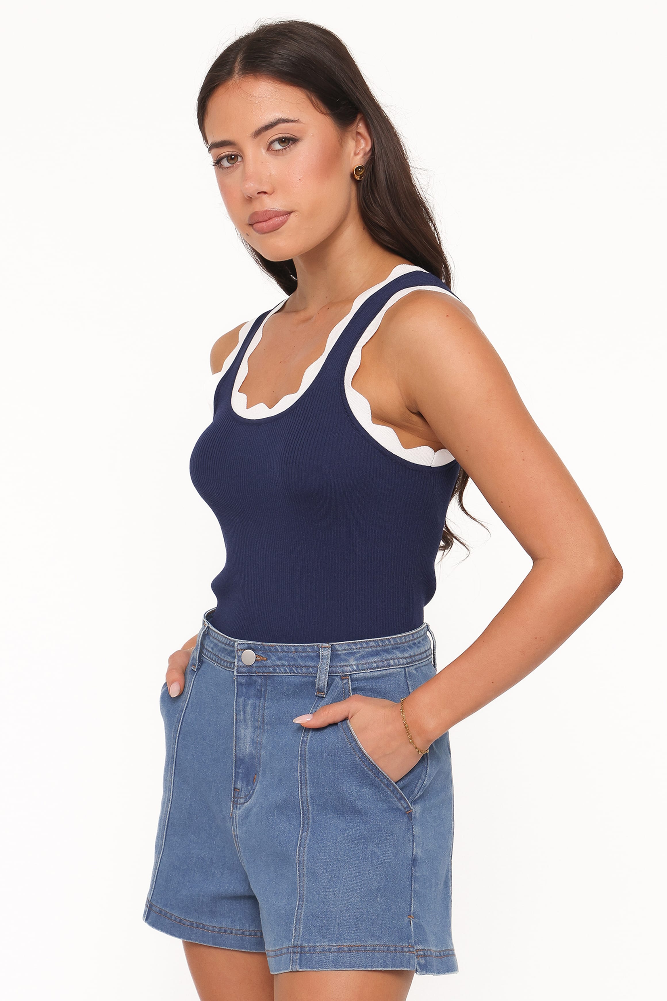 Carlina Denim Shorts - Medium Wash