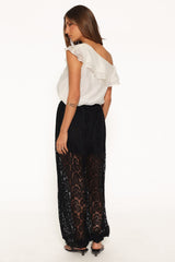Chloe Balloon Lace Pant - Black