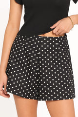 Donna Shorts - Black Polka Dot