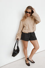 Donna Shorts - Black Polka Dot