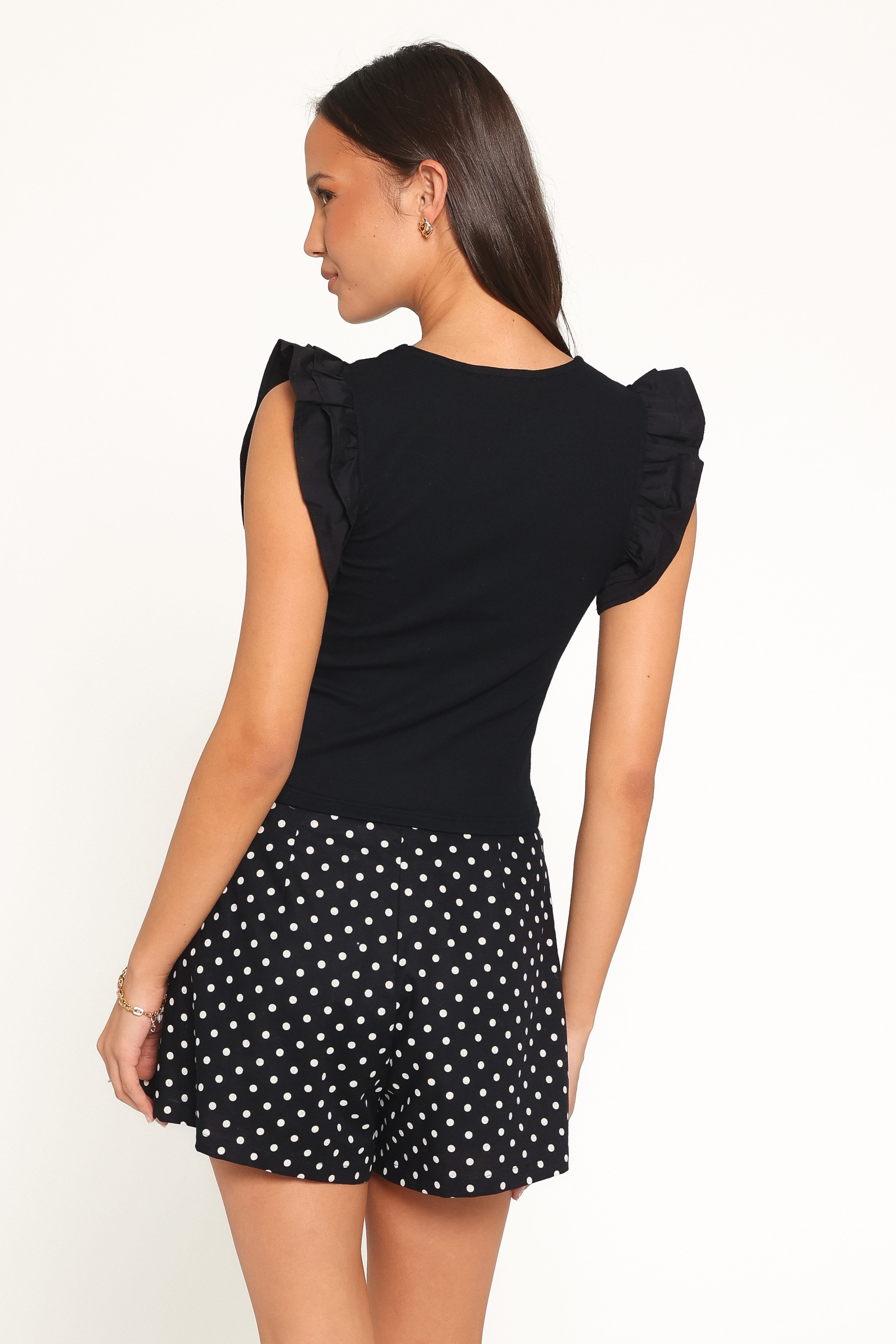 Donna Shorts - Black Polka Dot