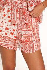 Nala Shorts - Red Bandana