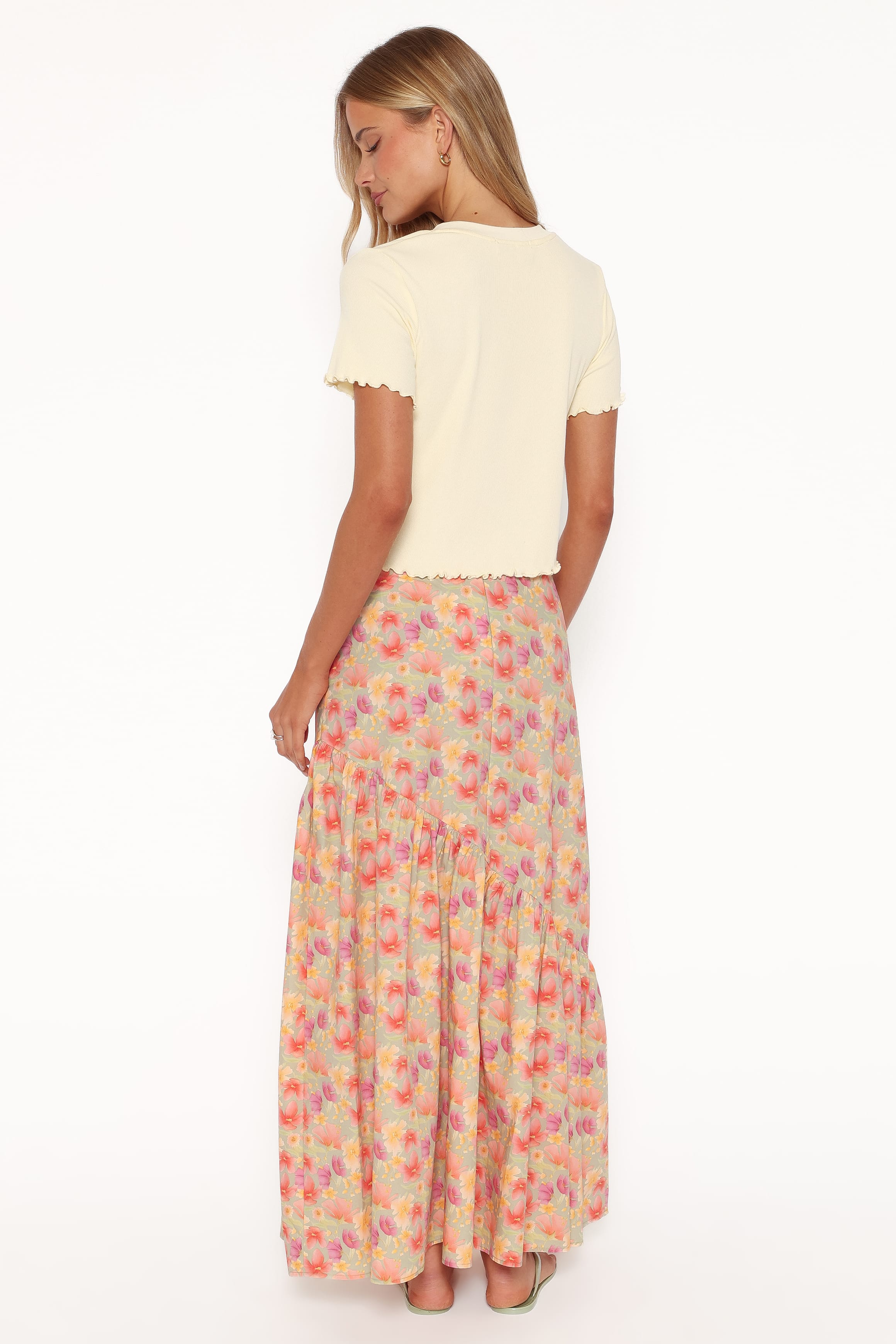 Shelbie Maxi Skirt - Sage Wildflower
