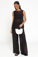 Vayla Sheer Pant - Black