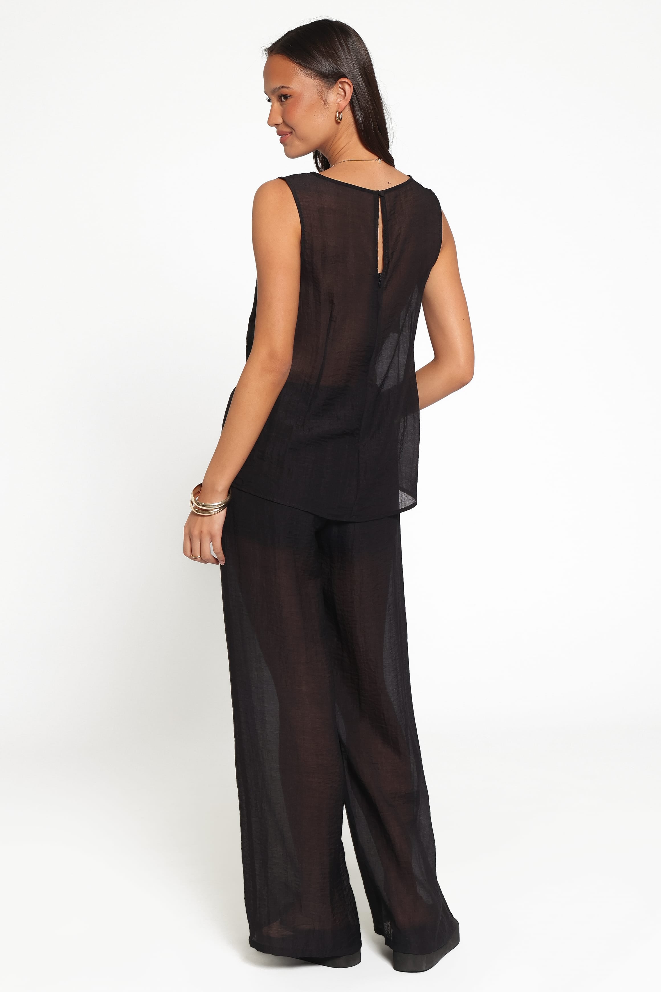 Vayla Sheer Pant - Black