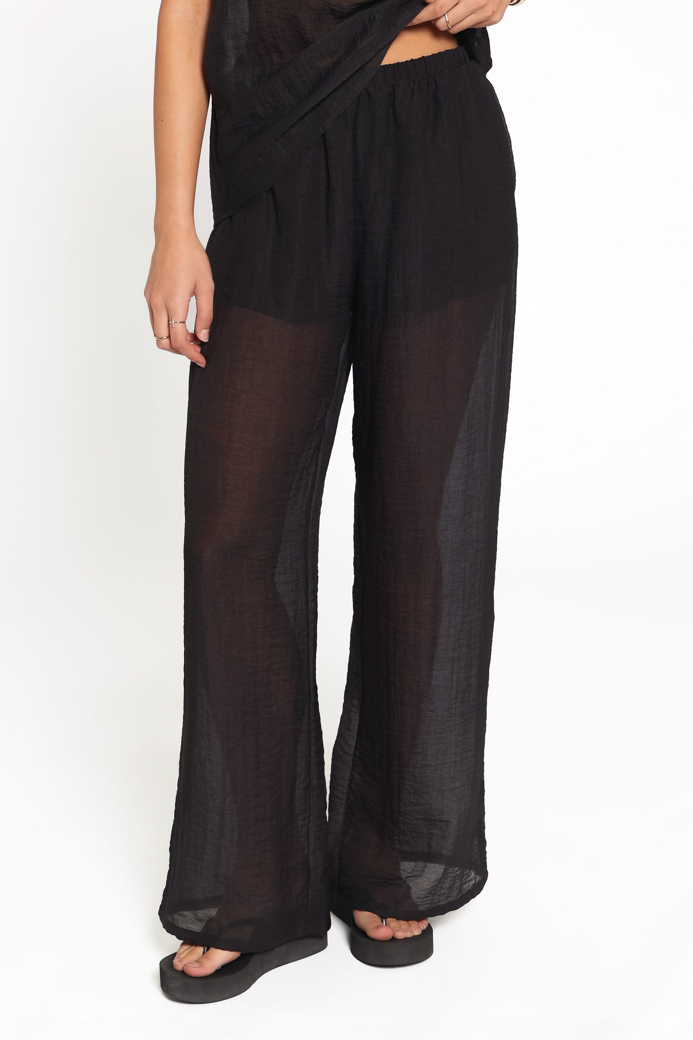 Vayla Sheer Pant - Black
