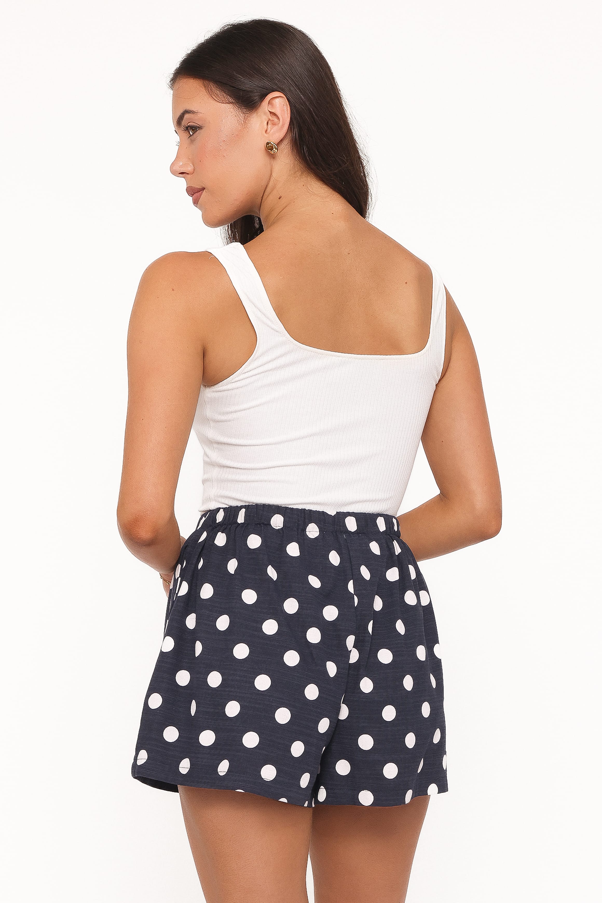 Wren Short - Navy Polka Dot