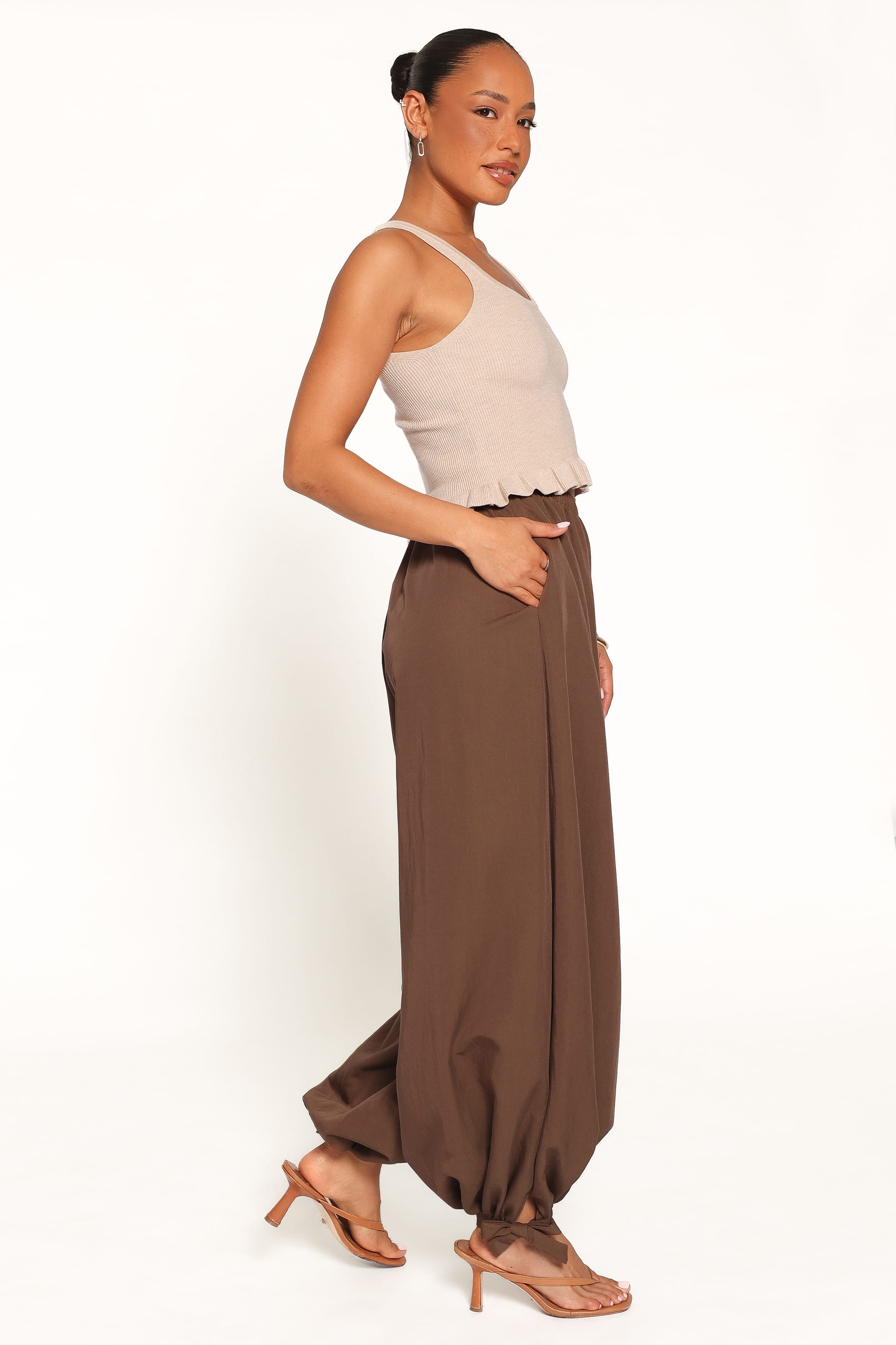 Yazmin Balloon Pant - Olive Green