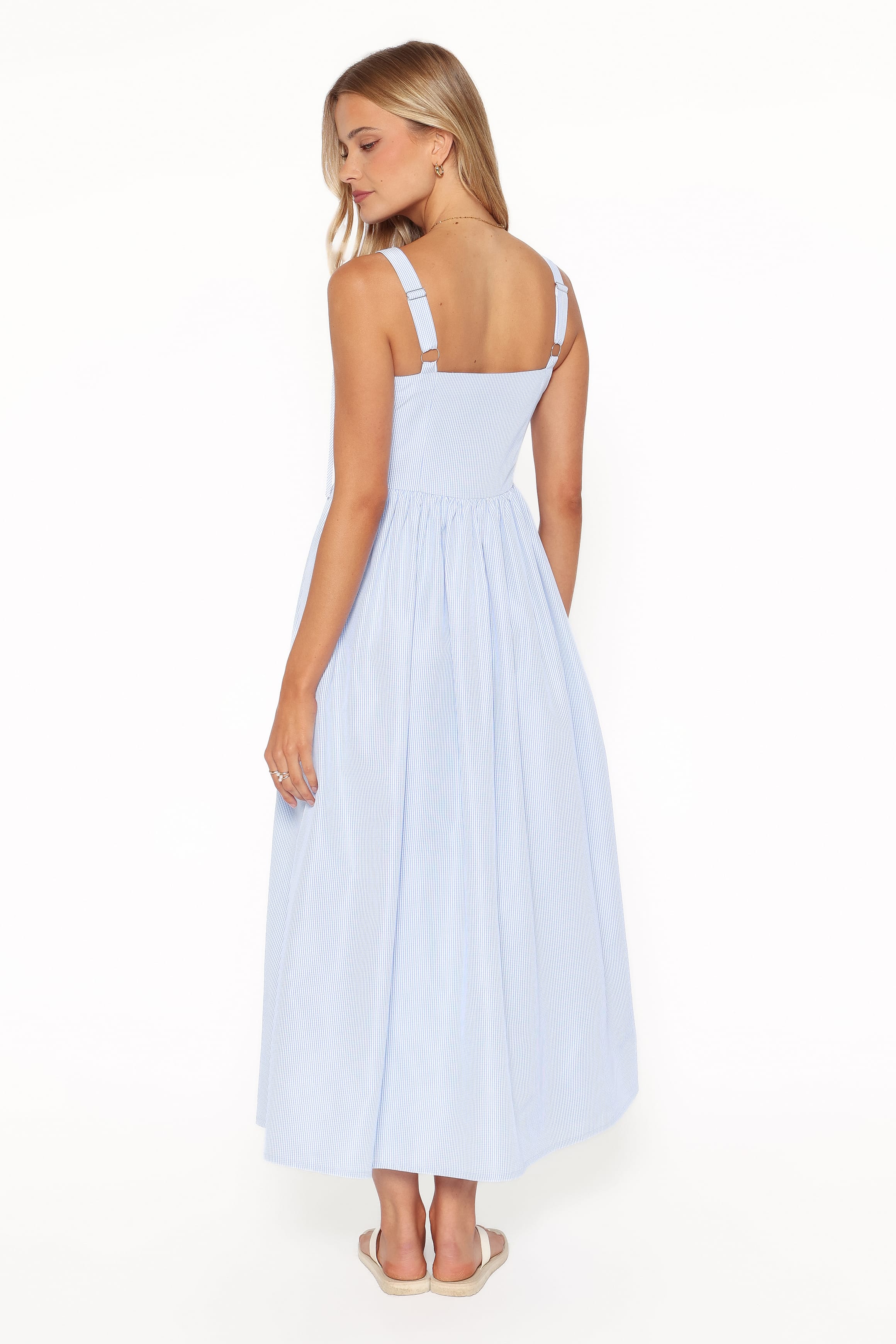 Alden Maxi Dress - Baby Blue Gingham