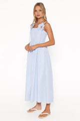 Alden Maxi Dress - Baby Blue Gingham