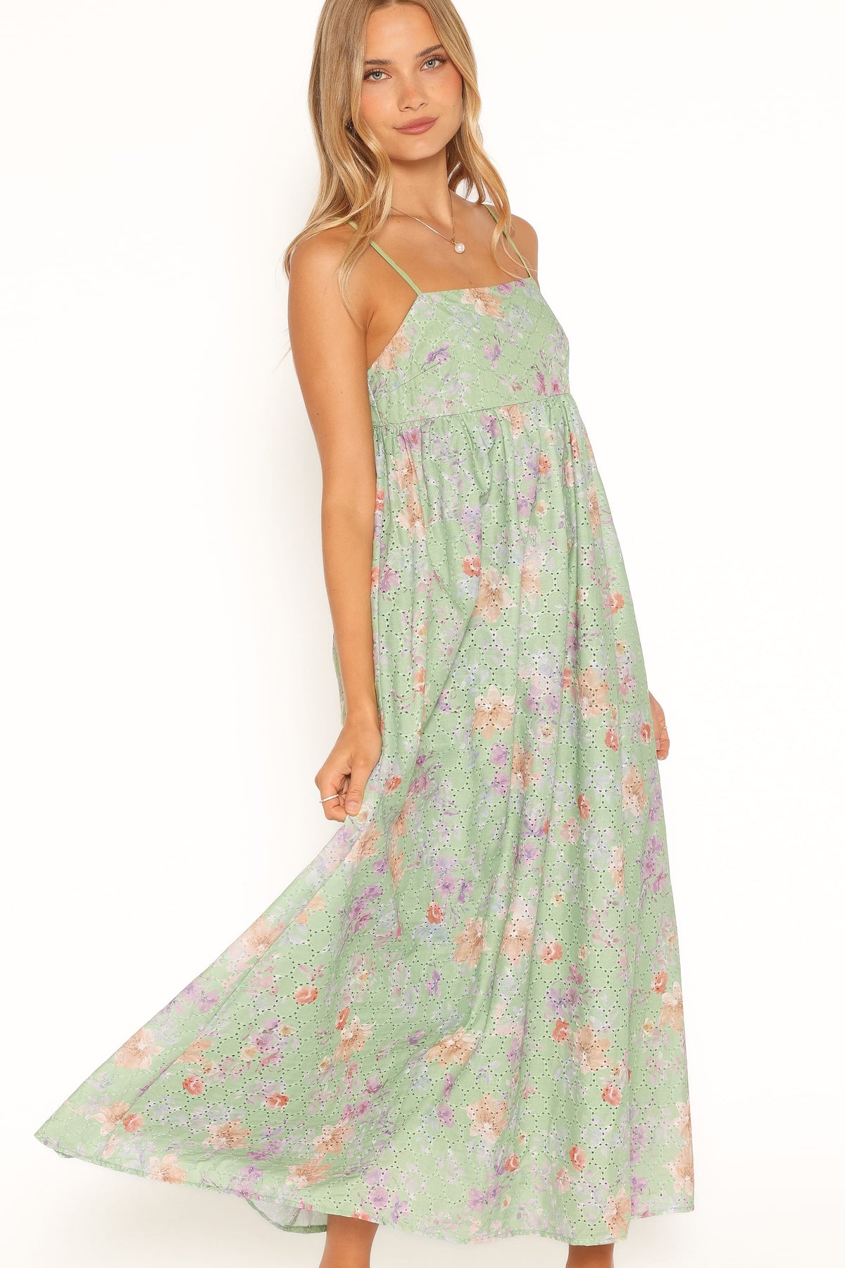 Alyah Maxi Dress - Green Floral