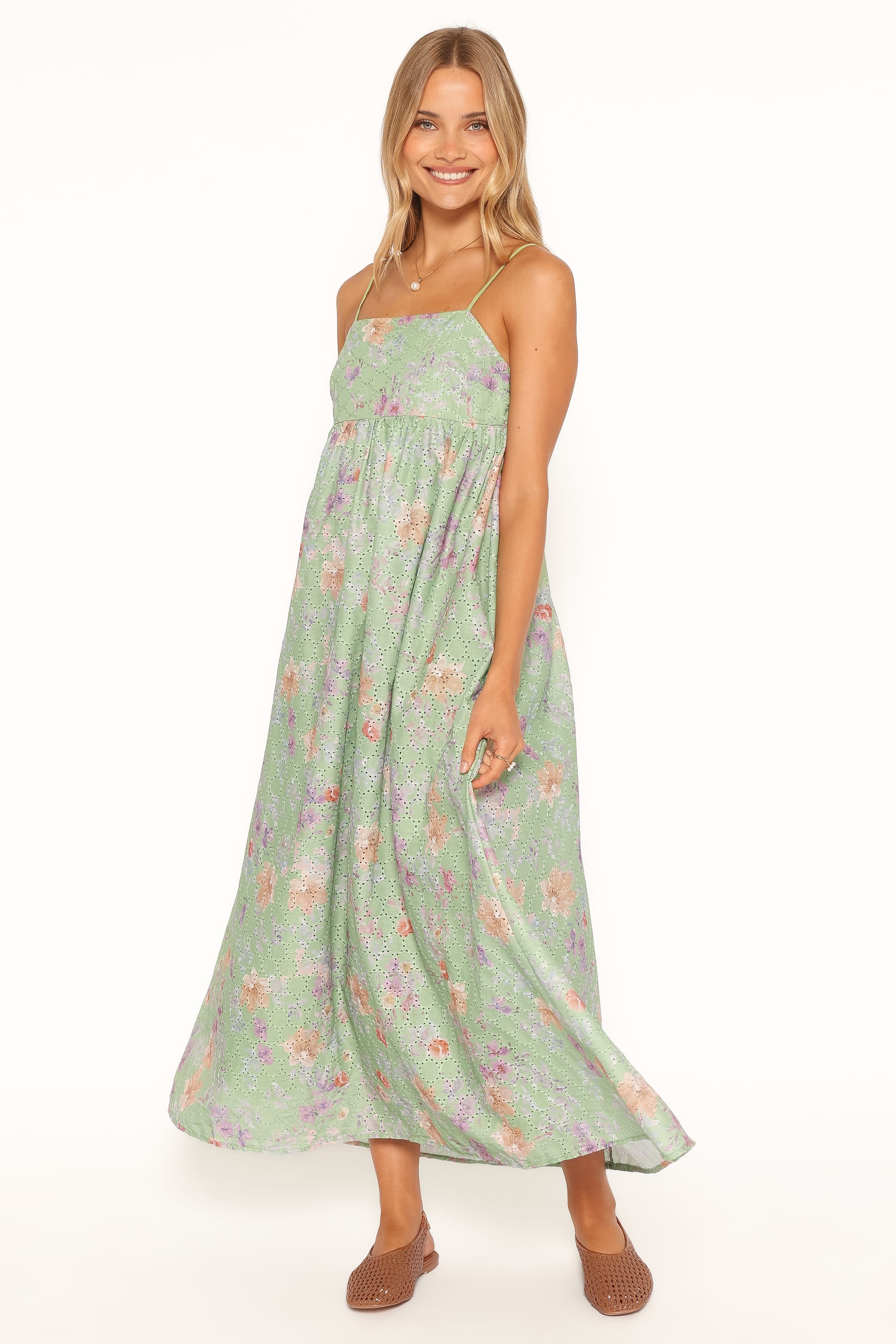Alyah Maxi Dress - Green Floral