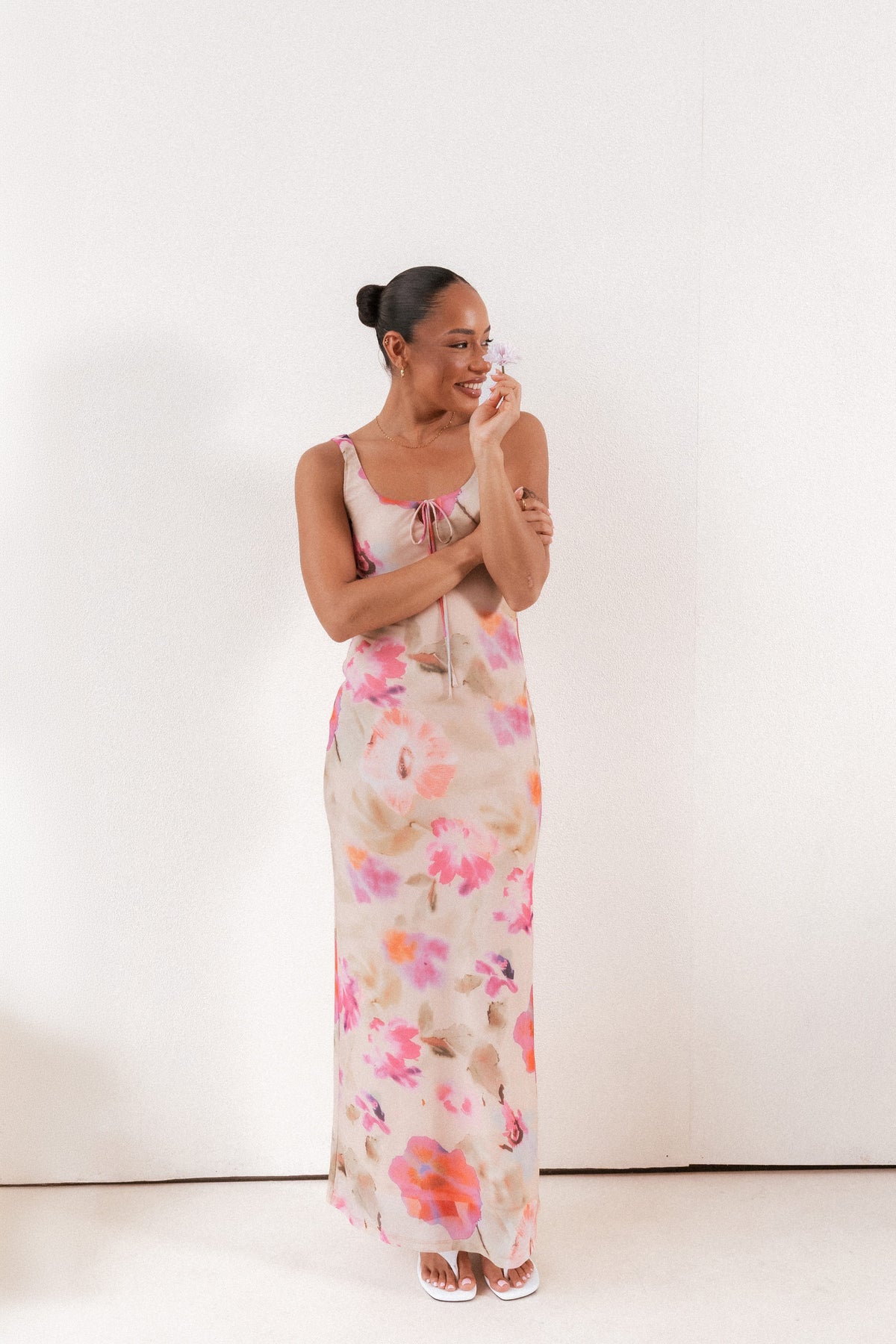 Avina Maxi Dress - Pink Floral