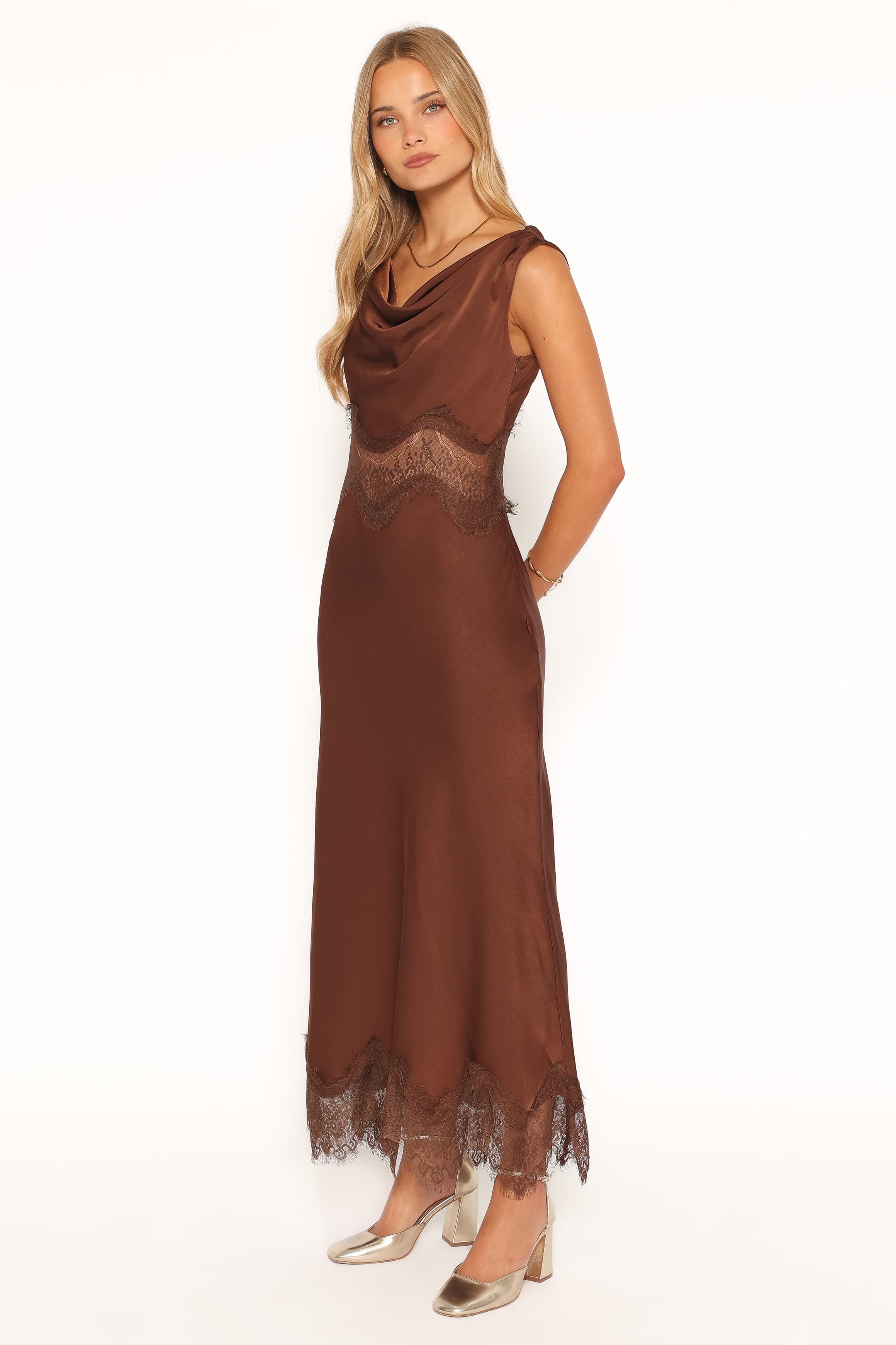 Belmont Midi Dress - Brown