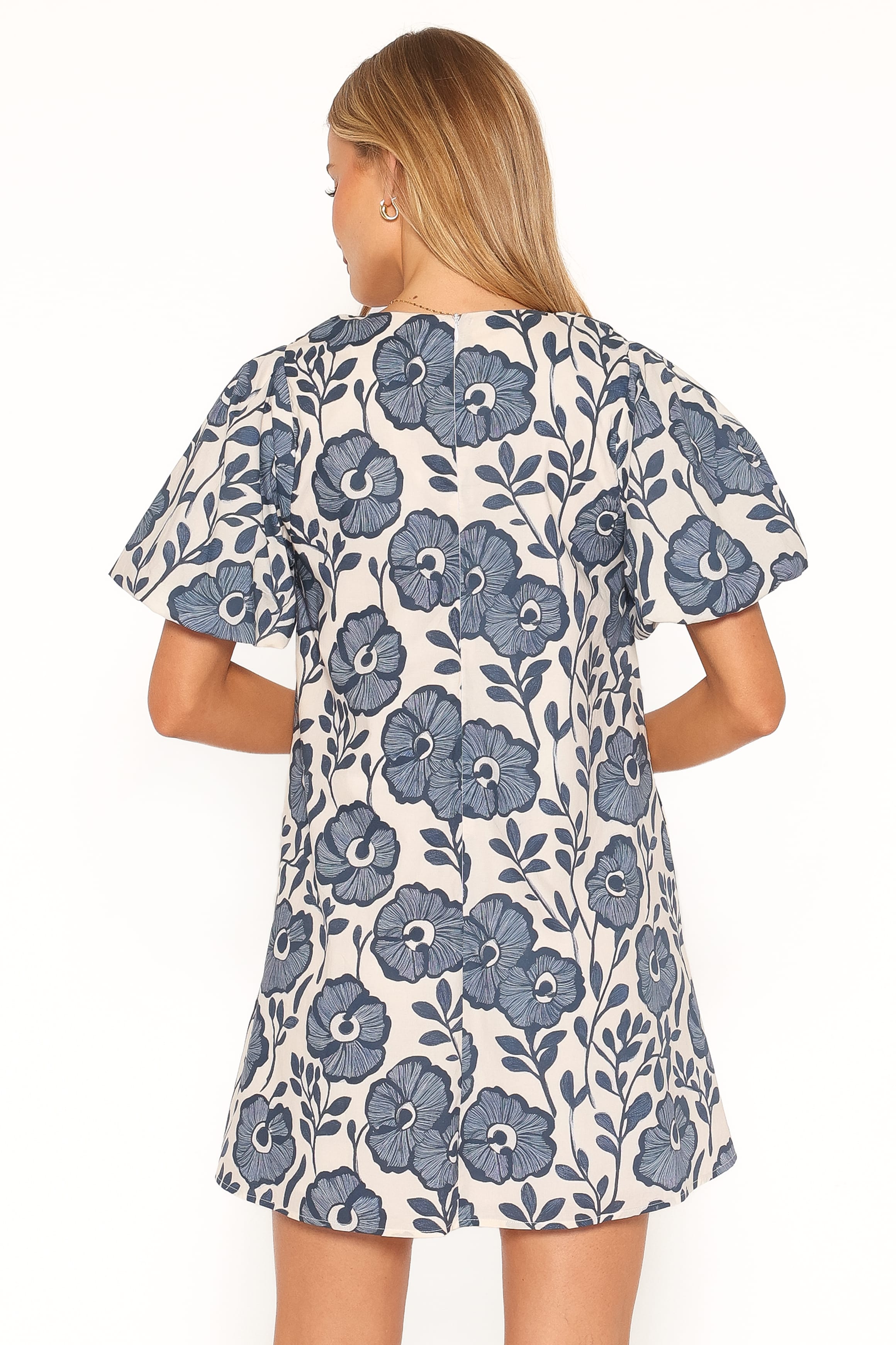 Bertine Mini Dress - Blue Floral