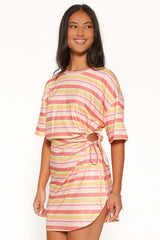 Gerrica Mini Dress - Orange Stripe