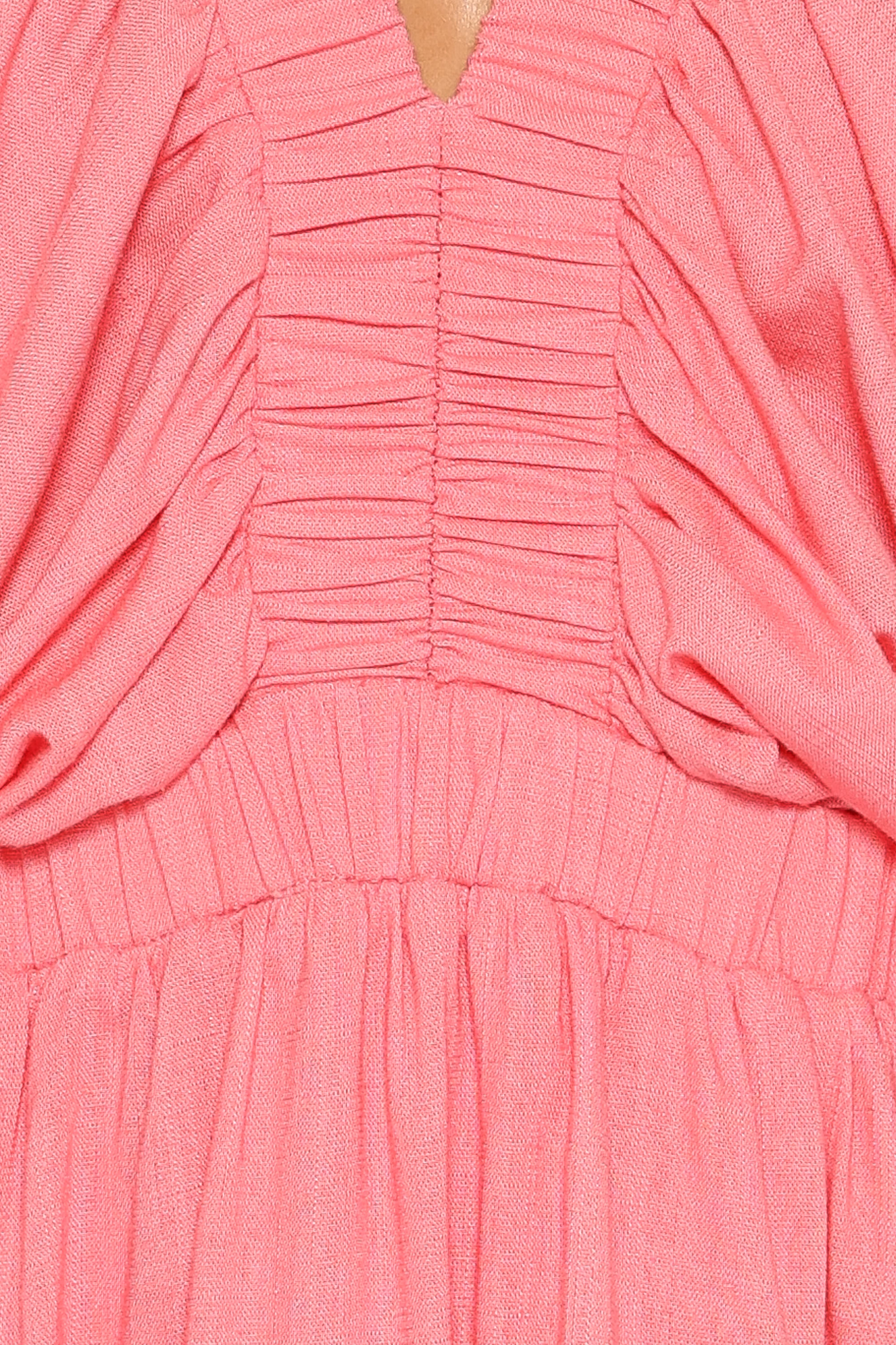Gianna Puff Sleeve Maxi Dress - Pink