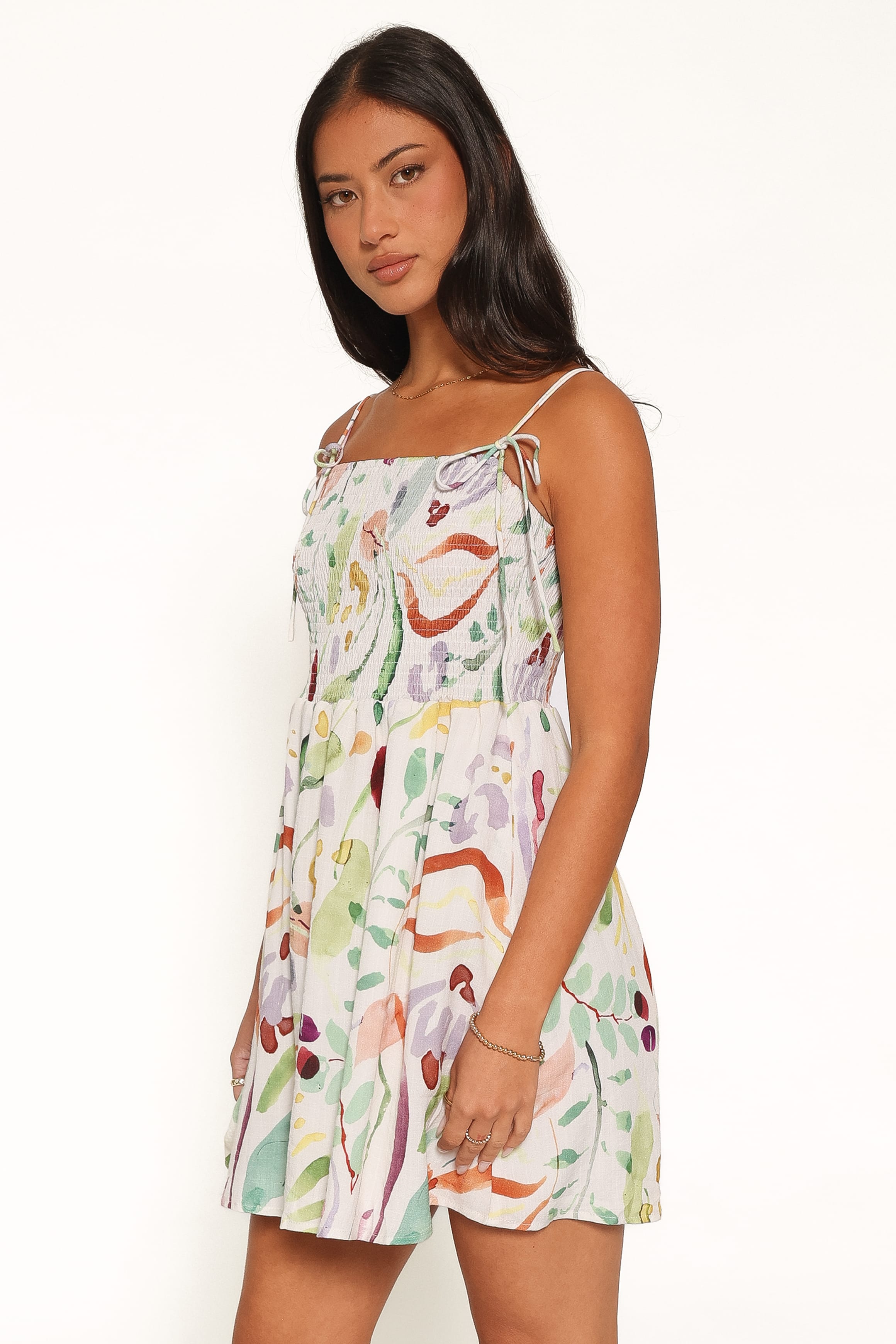 Gresha Mini Dress - Pink Watercolor