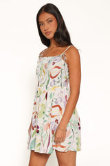 Gresha Mini Dress - Pink Watercolor