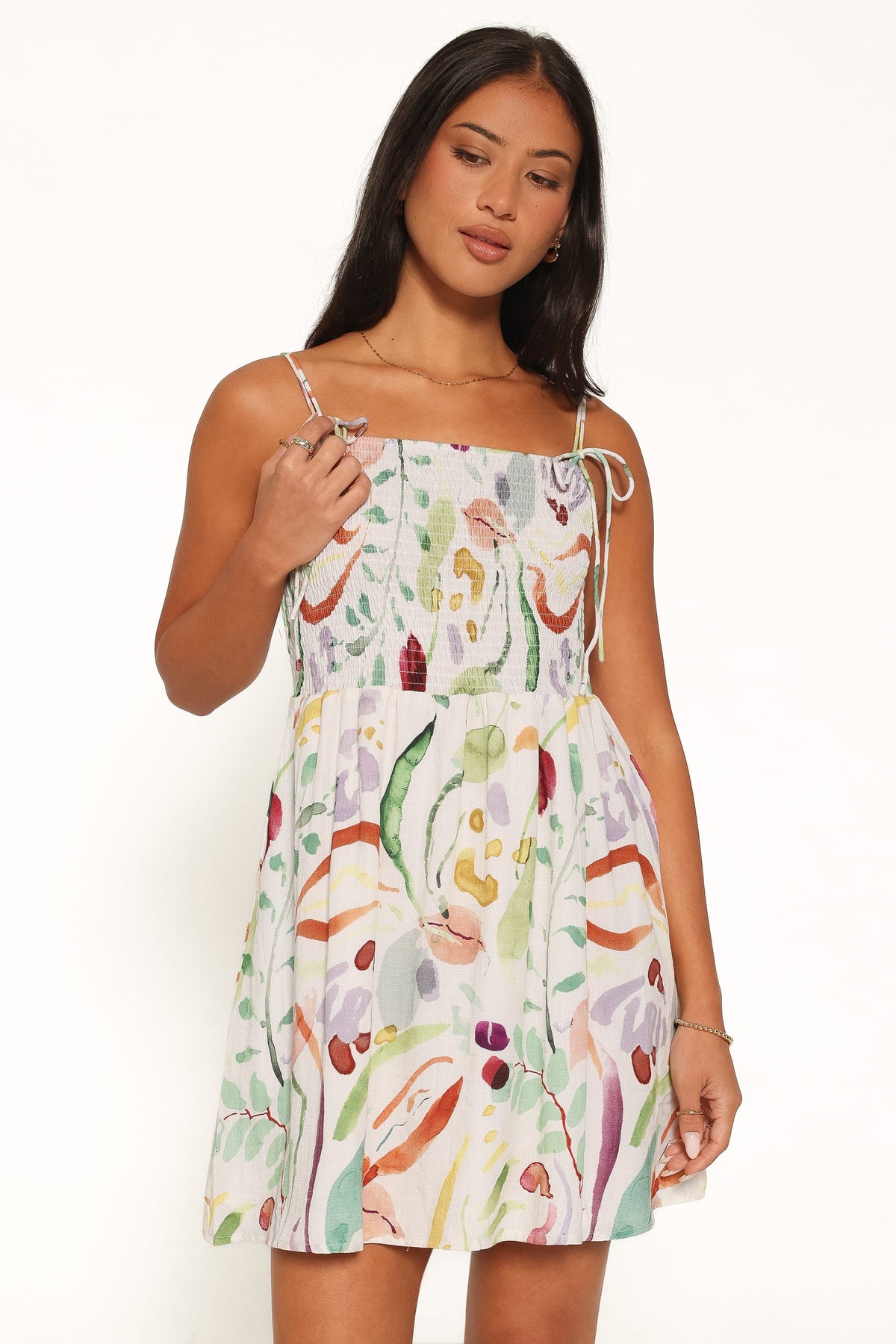 Gresha Mini Dress - Pink Watercolor