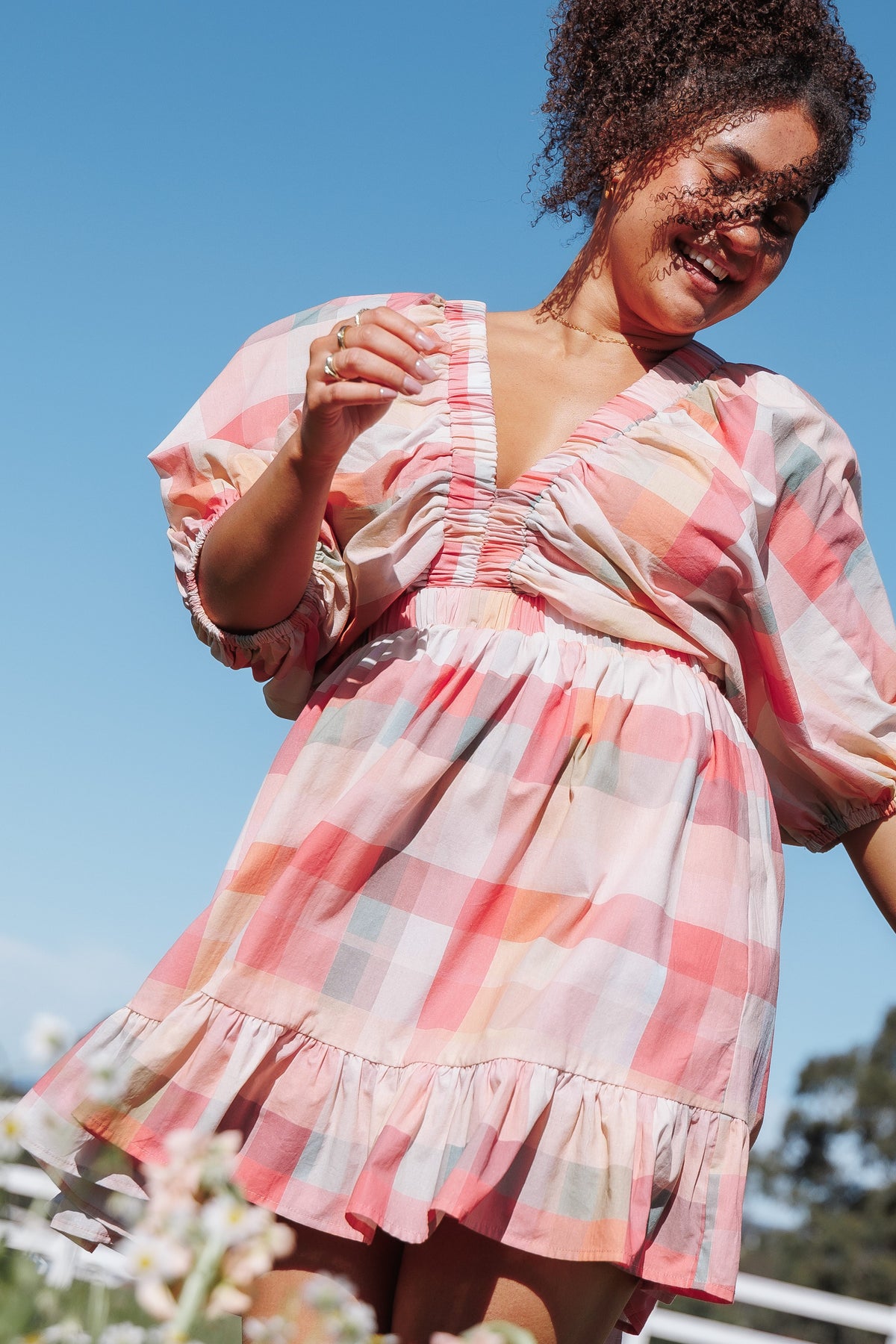 Itsy Mini Dress - Pink Picnic Plaid