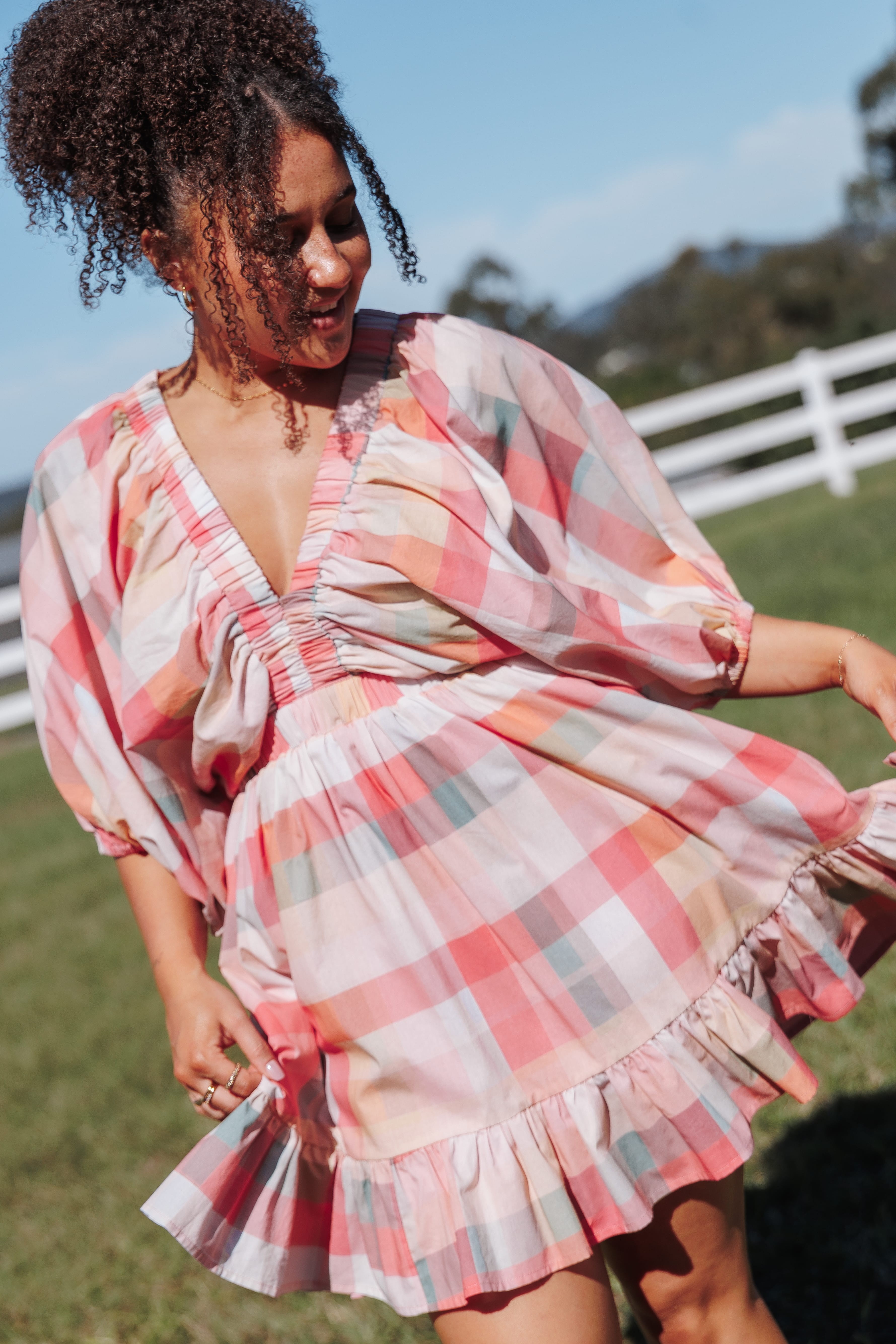 Itsy Mini Dress - Pink Picnic Plaid