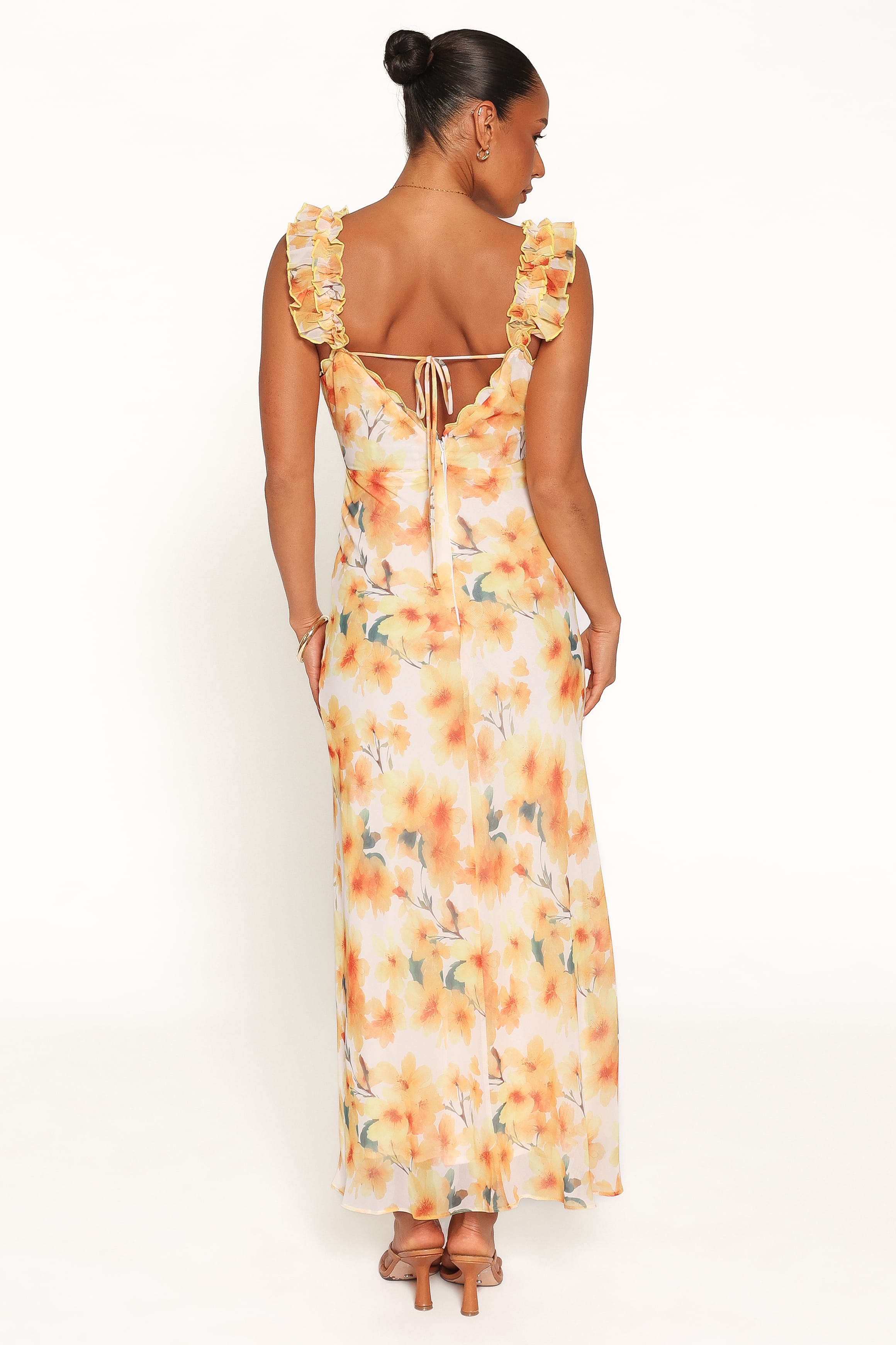 Jean Maxi Dress - Yellow Floral