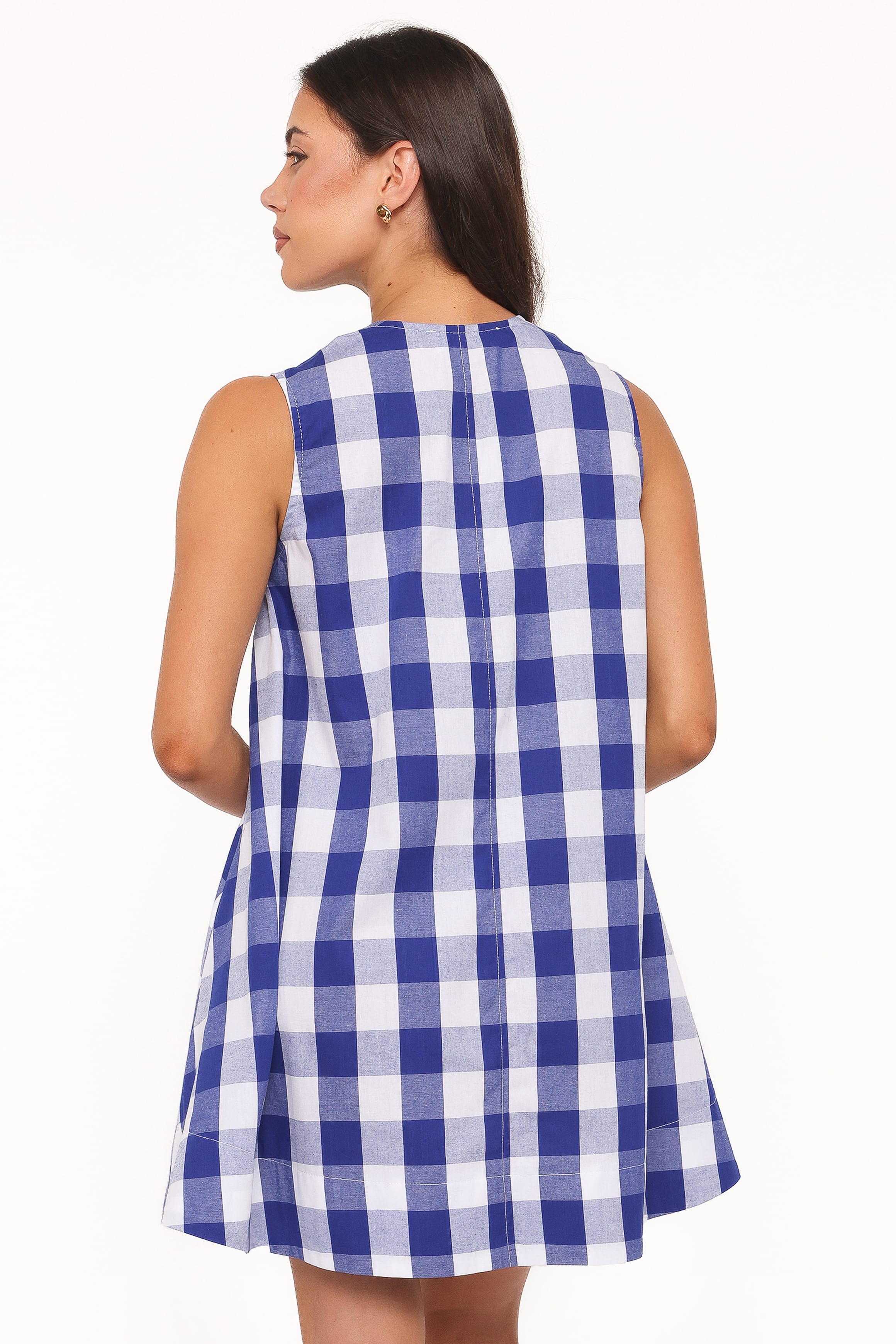 Jorah Mini Dress - Blue Plaid