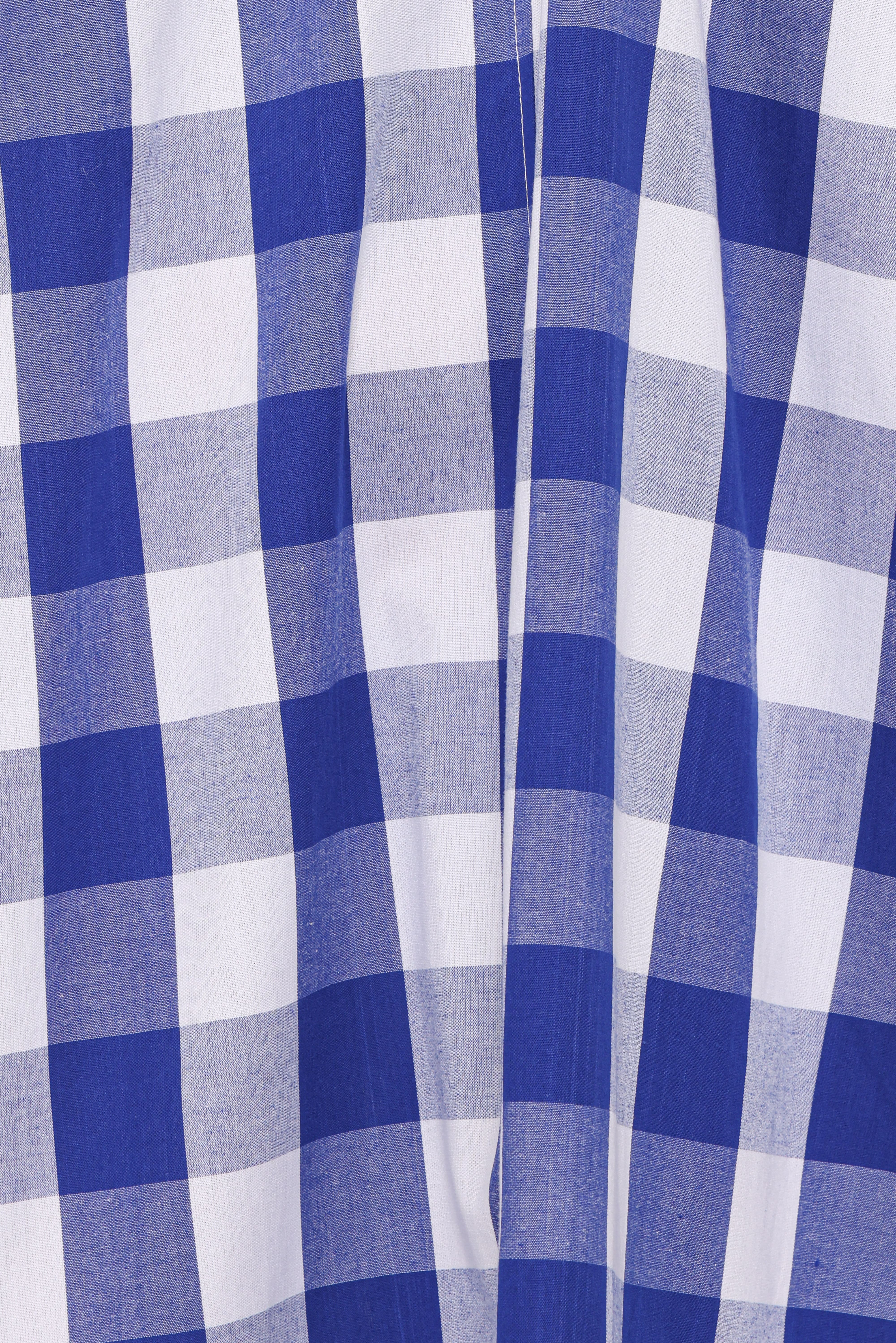 Jorah Mini Dress - Blue Plaid
