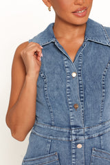 Jye Maxi Dress - Med Denim