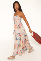 Kalyn Maxi Dress - Pink Watercolor