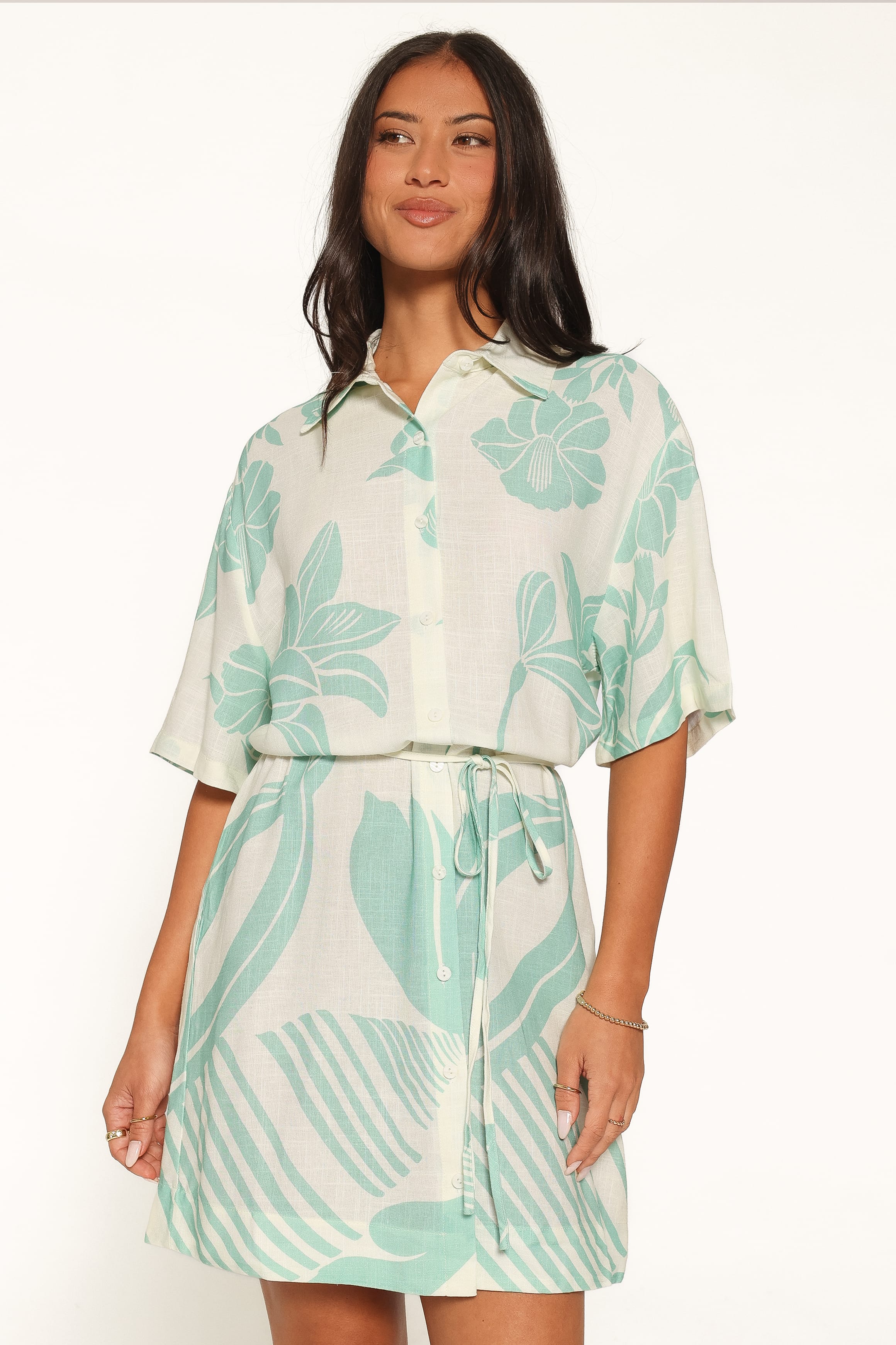 Karmon Mini Dress - Green Floral