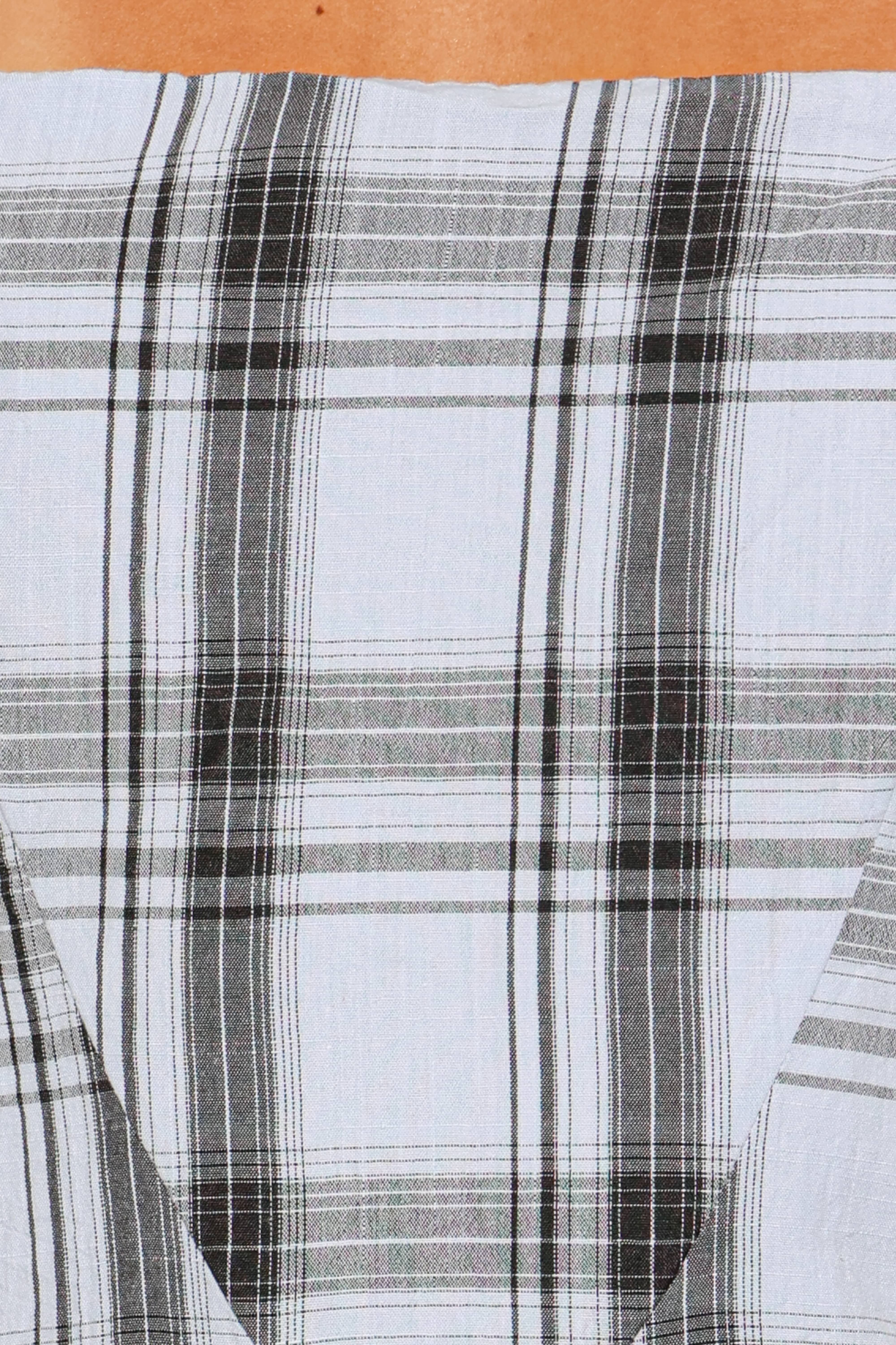 Kepler Mini Dress - Icy Blue Plaid