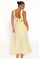 Kerrin Midi Dress - Butter Yellow