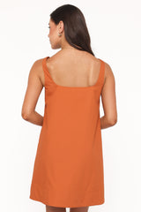 Kora Mini Dress - Burnt Orange