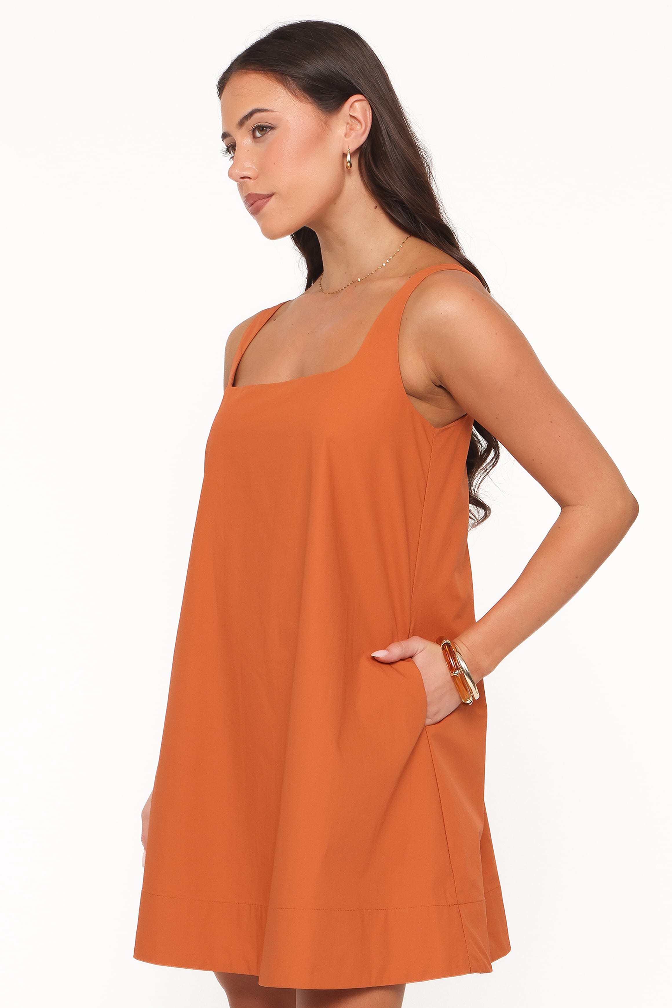 Kora Mini Dress - Burnt Orange