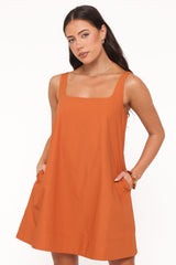 Kora Mini Dress - Burnt Orange
