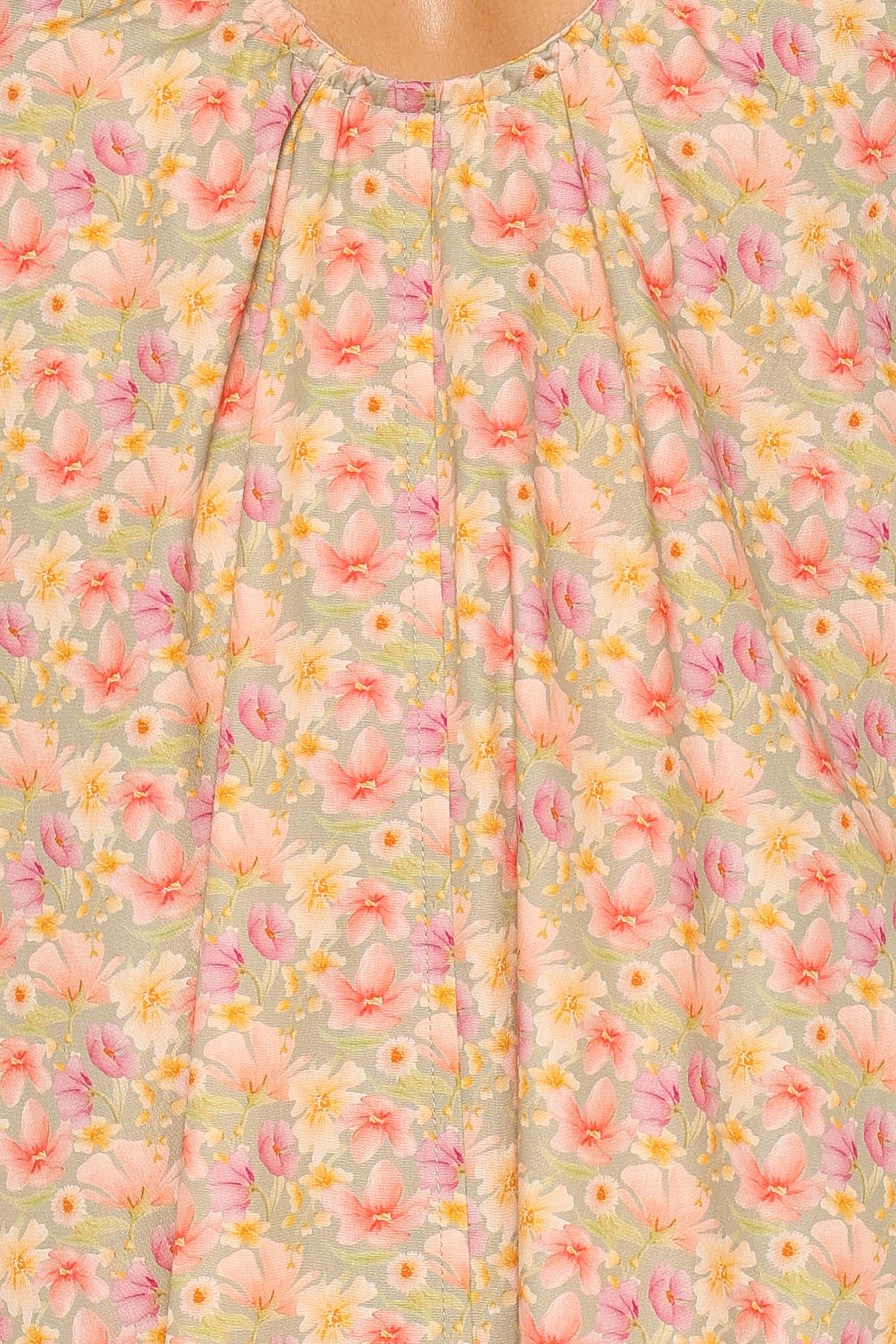 Laurita Maxi Dress - Sage Wildflower