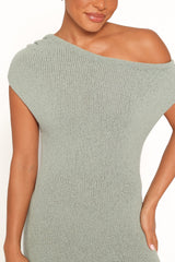 Linora Off Shoulder Maxi Dress - Sage Green